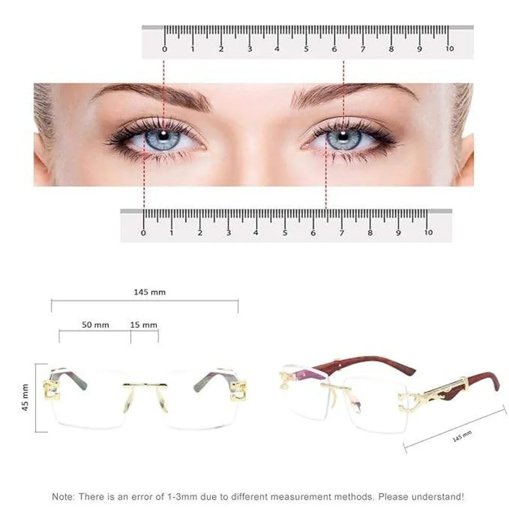 Men Rimless Rectangle Sunglasses Brown Hip Hop Streetwear Luxury UV400 Migos New
