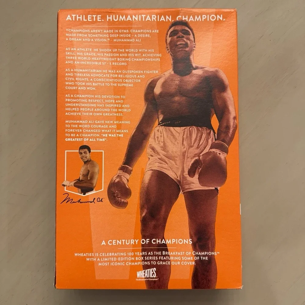 SEALED 2021 Wheaties Muhammad Ali Cereal Box COLLECTORS LIMITED EDITION 100years