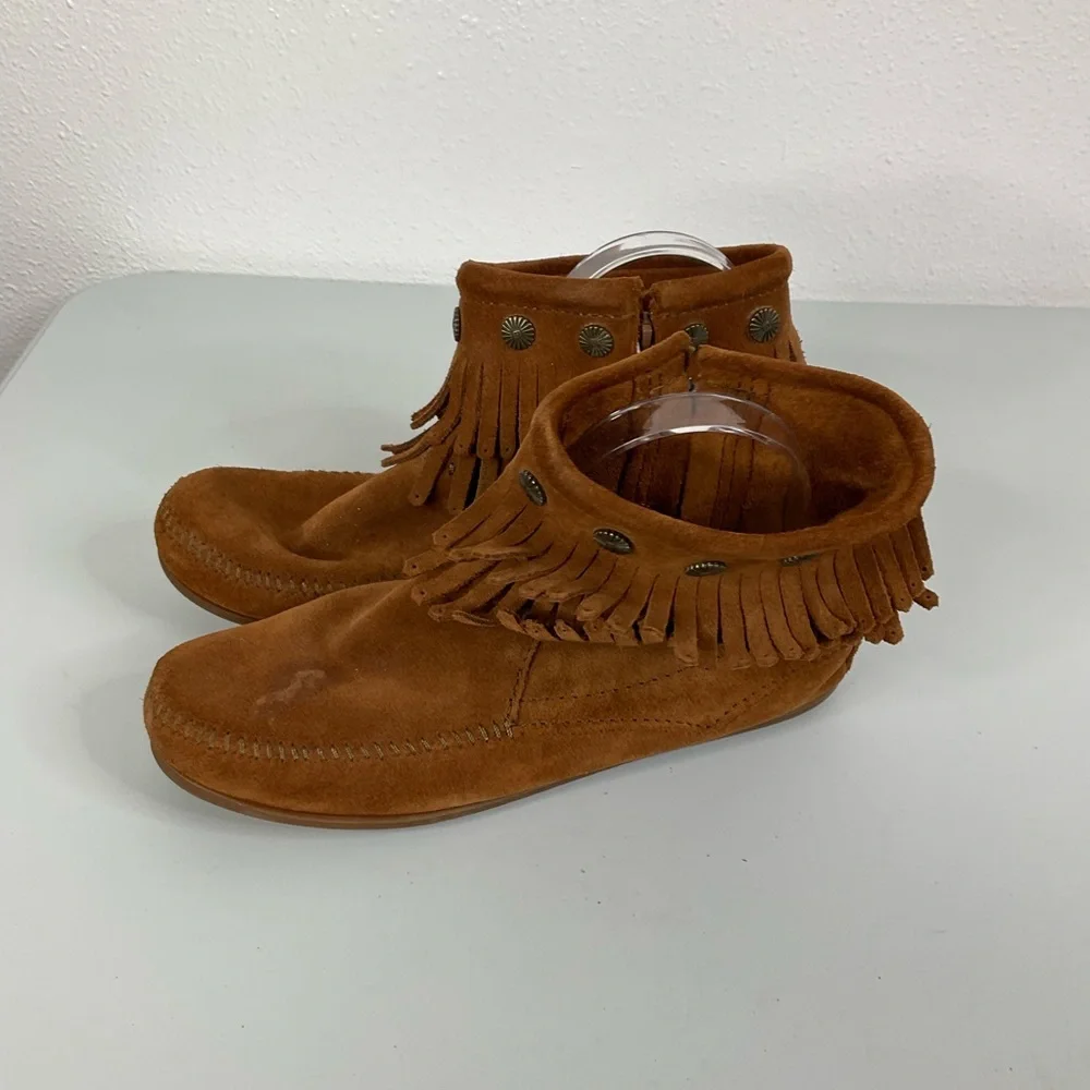 Minnetonka fringe suede