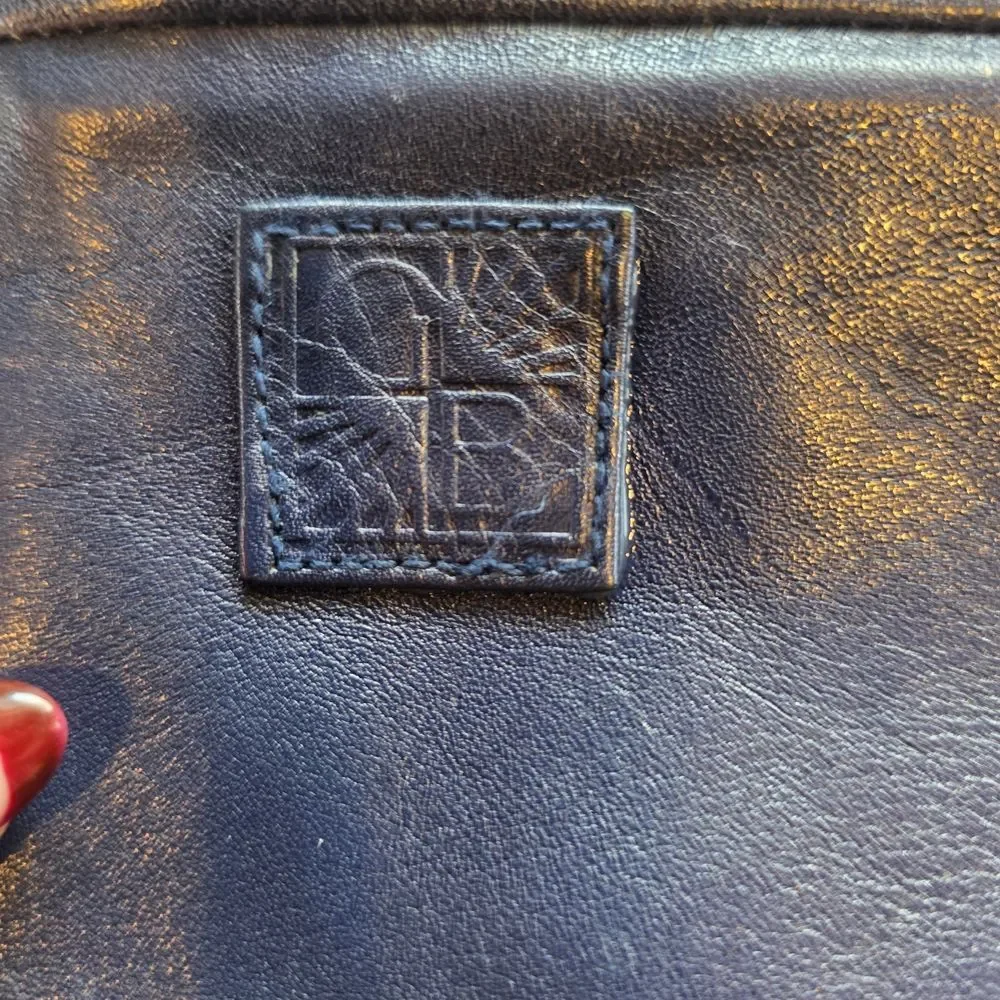 Giani Bernini Navy Leather Clutch