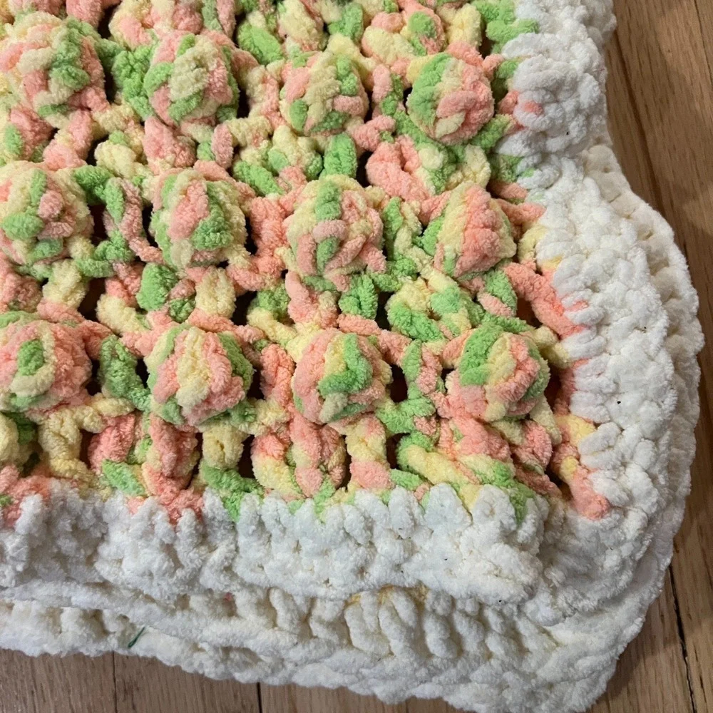Crochet BABY BLANKET AFGHAN Rosette handmade‎ 38