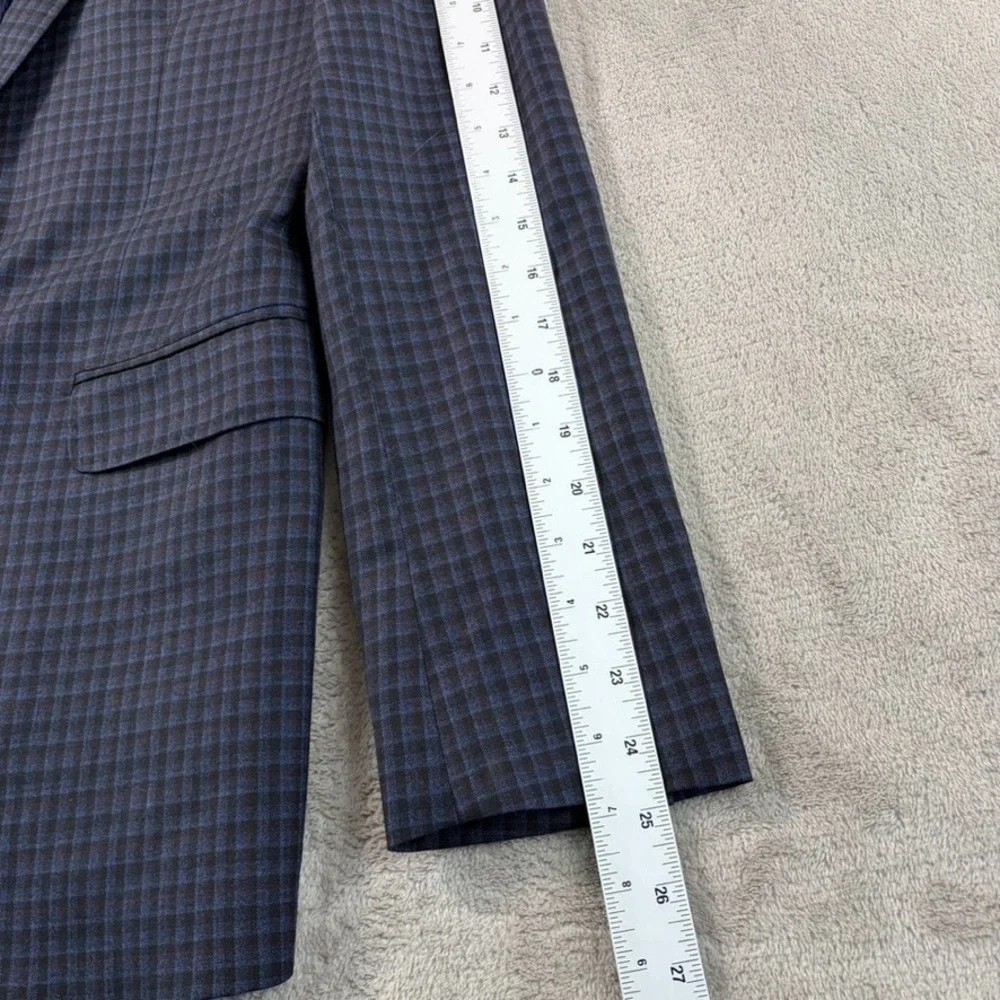 Paul Smith London The Byard Two Button Blazer Men 38R Blue Plaid Wool Made Italy