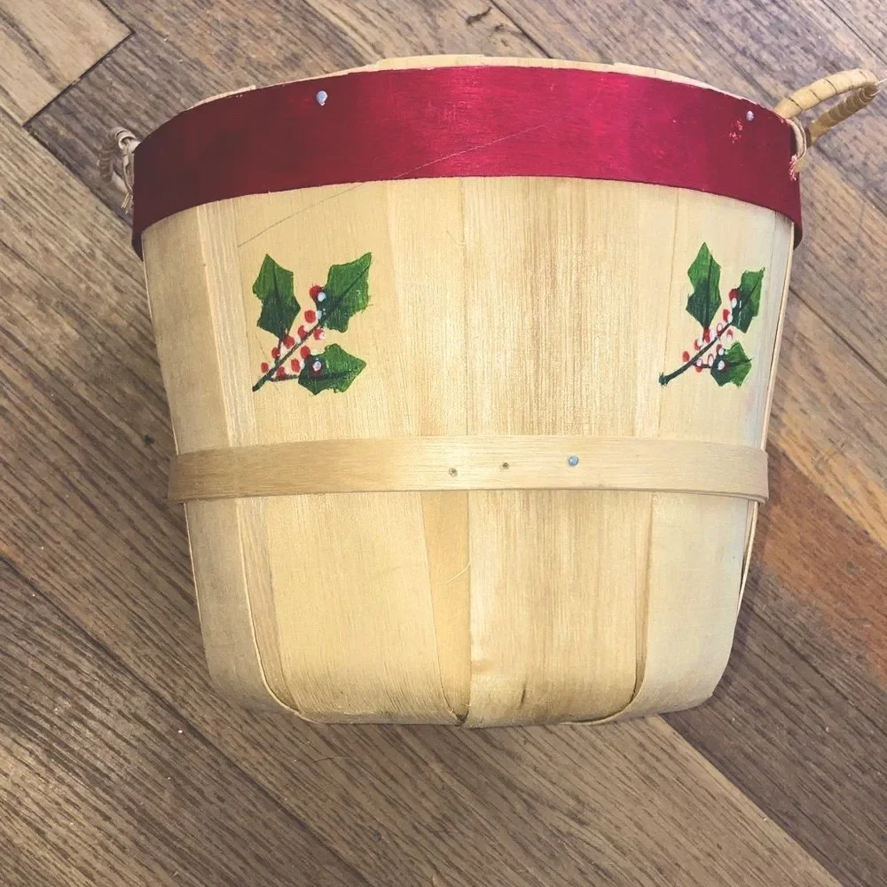 Hand Crafted wood bushel
