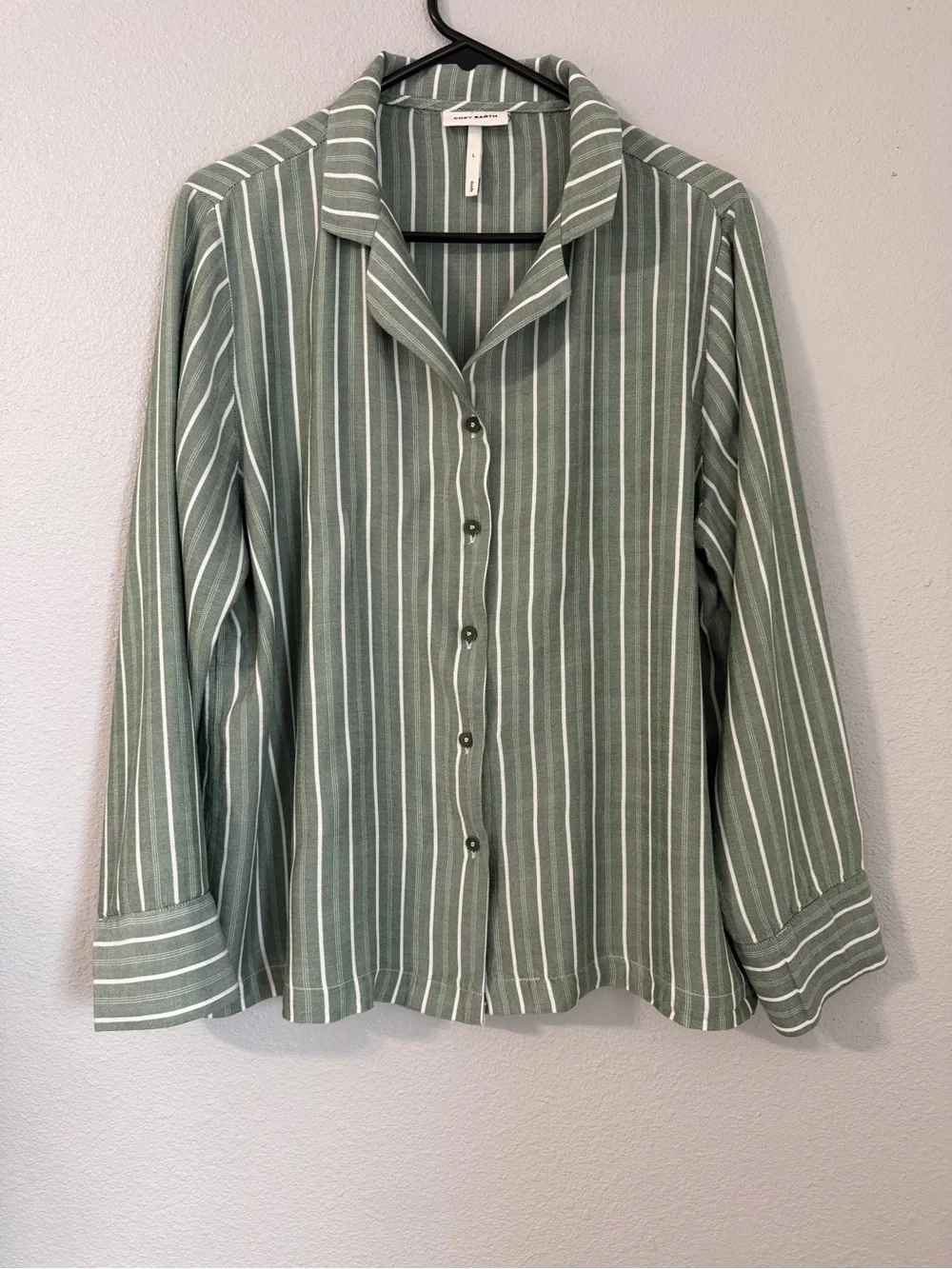 Cozy Earth Striped Lounge Shirt | Soft & Sustainable | Size L