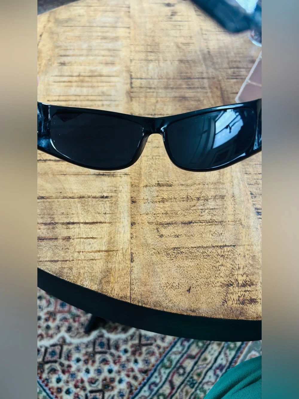 grinderPUNCH Black Wrap Around Super Dark Biker Style Sunglasses Unisex