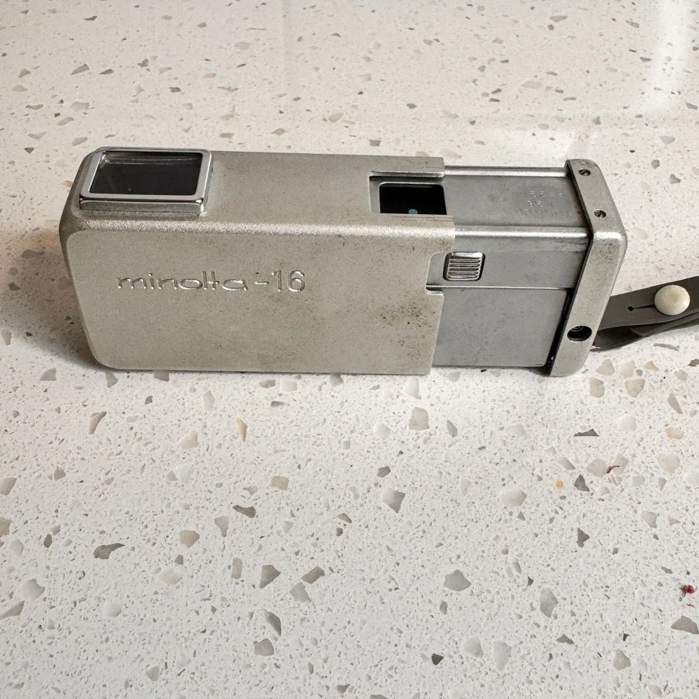 Minolta-16 Subminiature Film Camera w/ Leather Case Spy Vintage‎ Photography