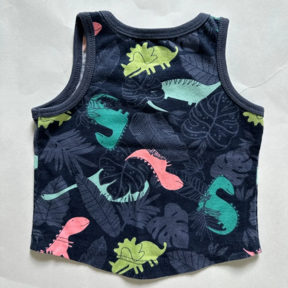 Baby Boy Sleeveless Tank Top Dinosaurs Newborn