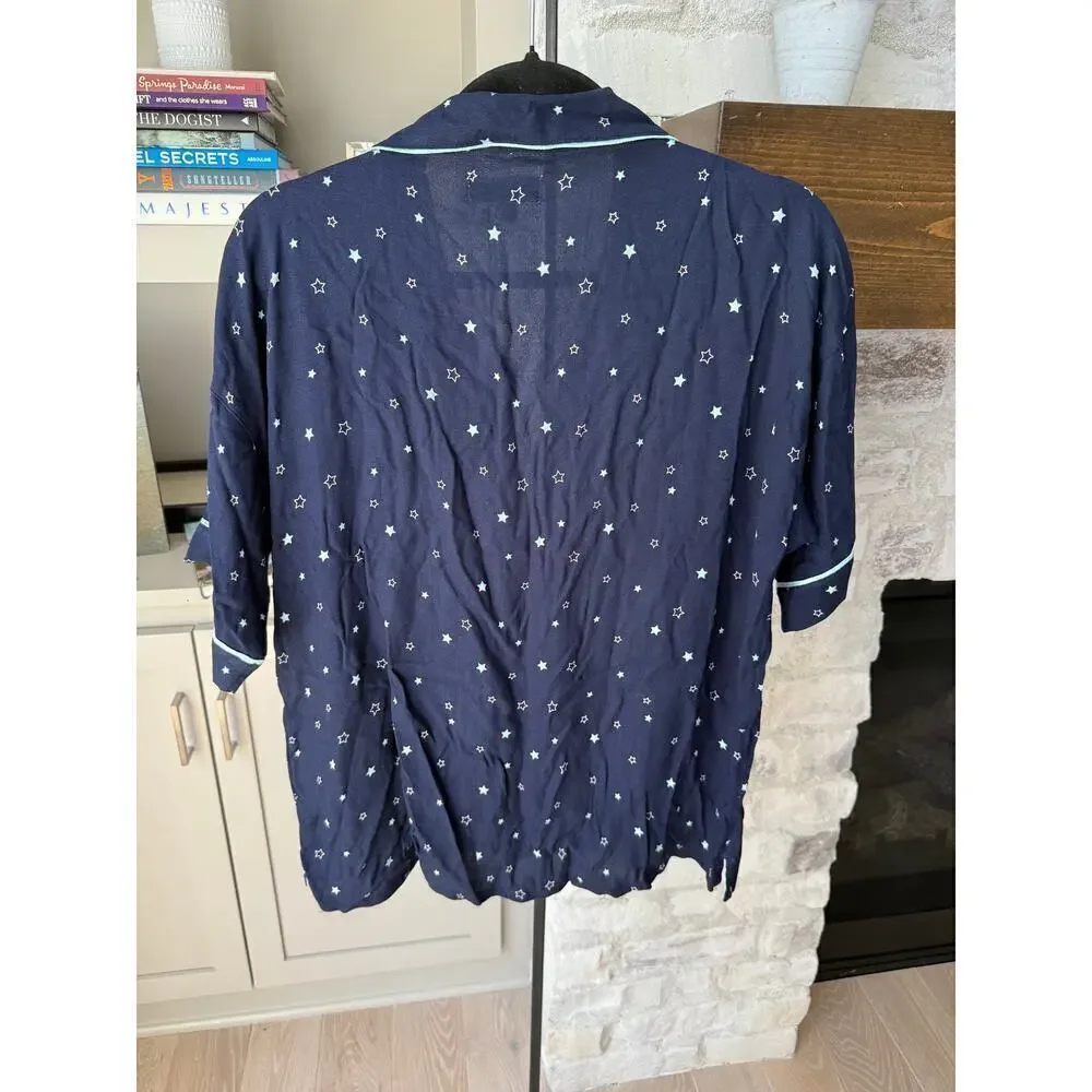 PJ Salvage Women's Midnight Blue Sky Pajama Set Size M