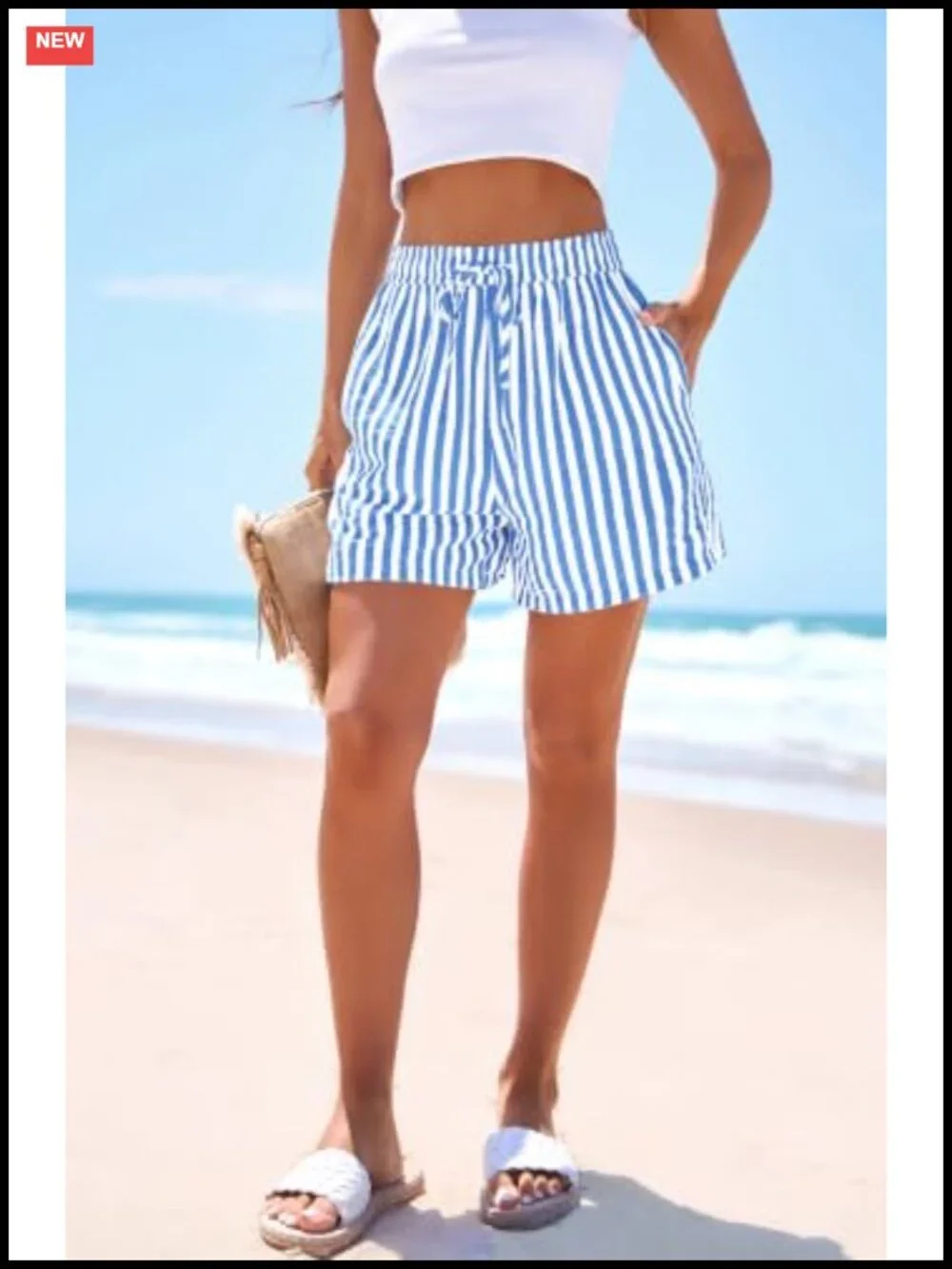 Women's High Waisted Wide Leg Lounge Shorts with Pockets - Soft Textured