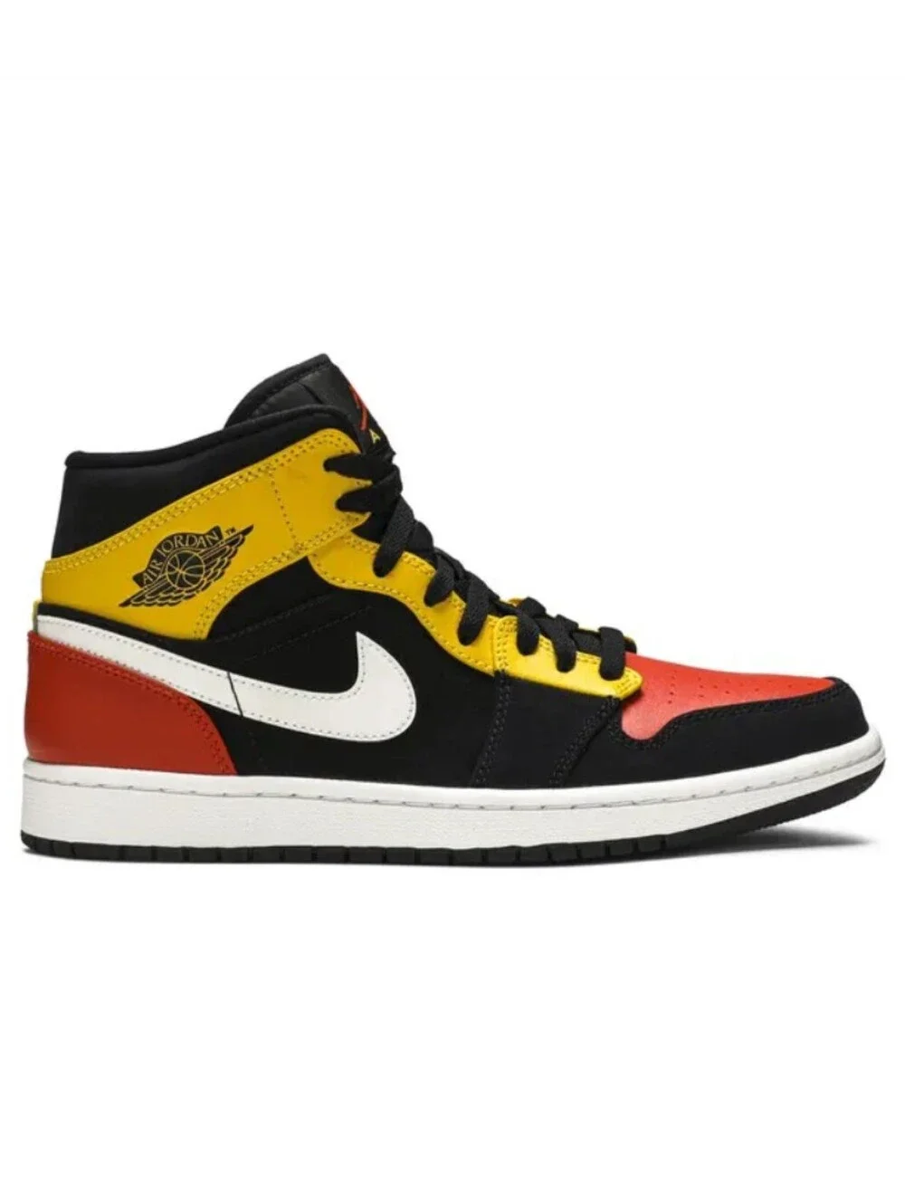 Jordan Nike air jordan 1 mid SE Black / Amarillo Orange men's shoes size 13