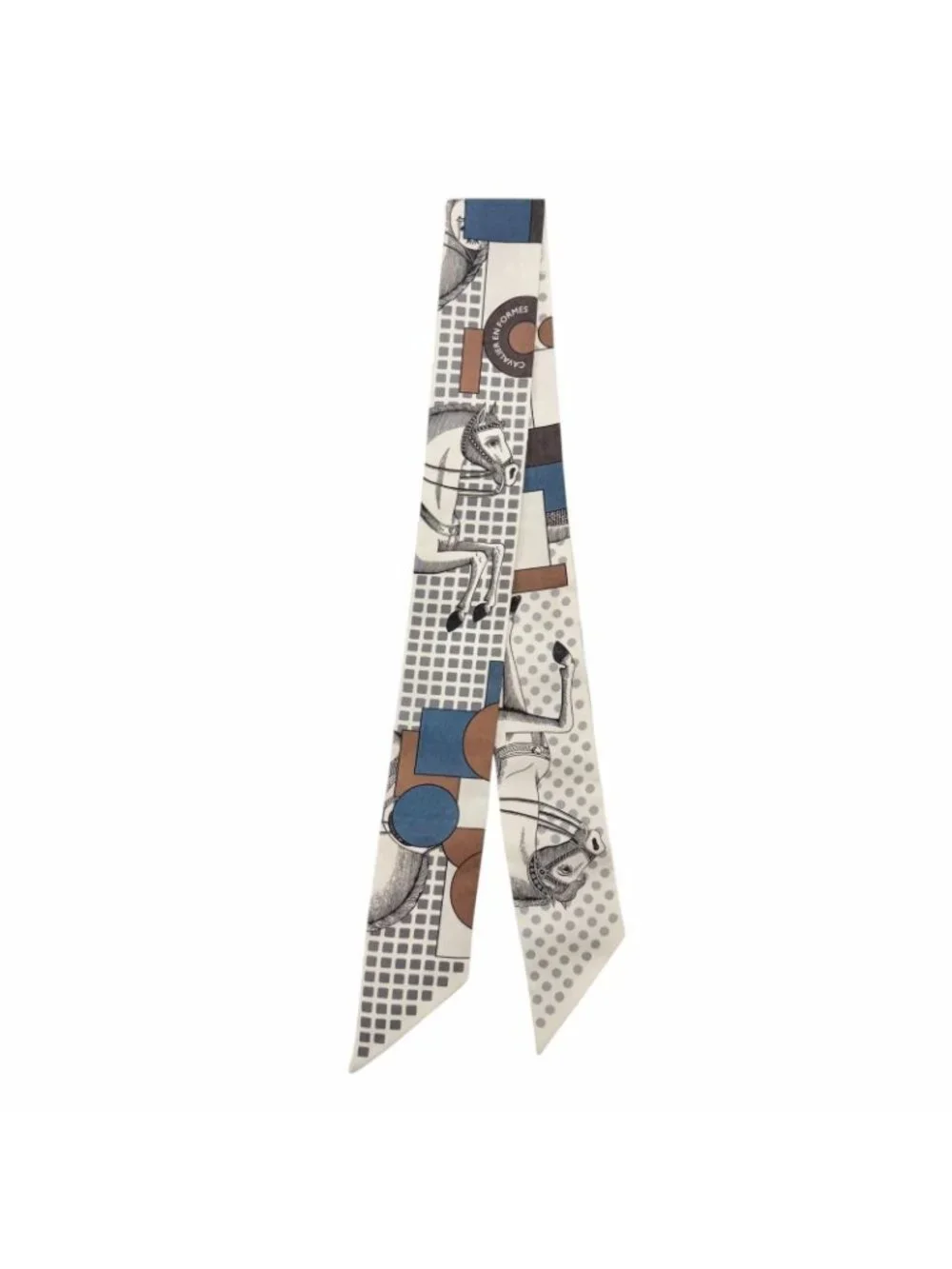 Hermes Cavalier En Formes Silk 100% Scarf Multi