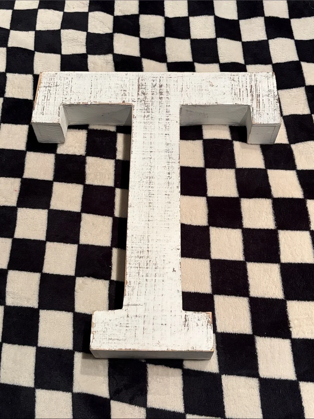 Hobby Lobby Distressed White Wooden Letter T