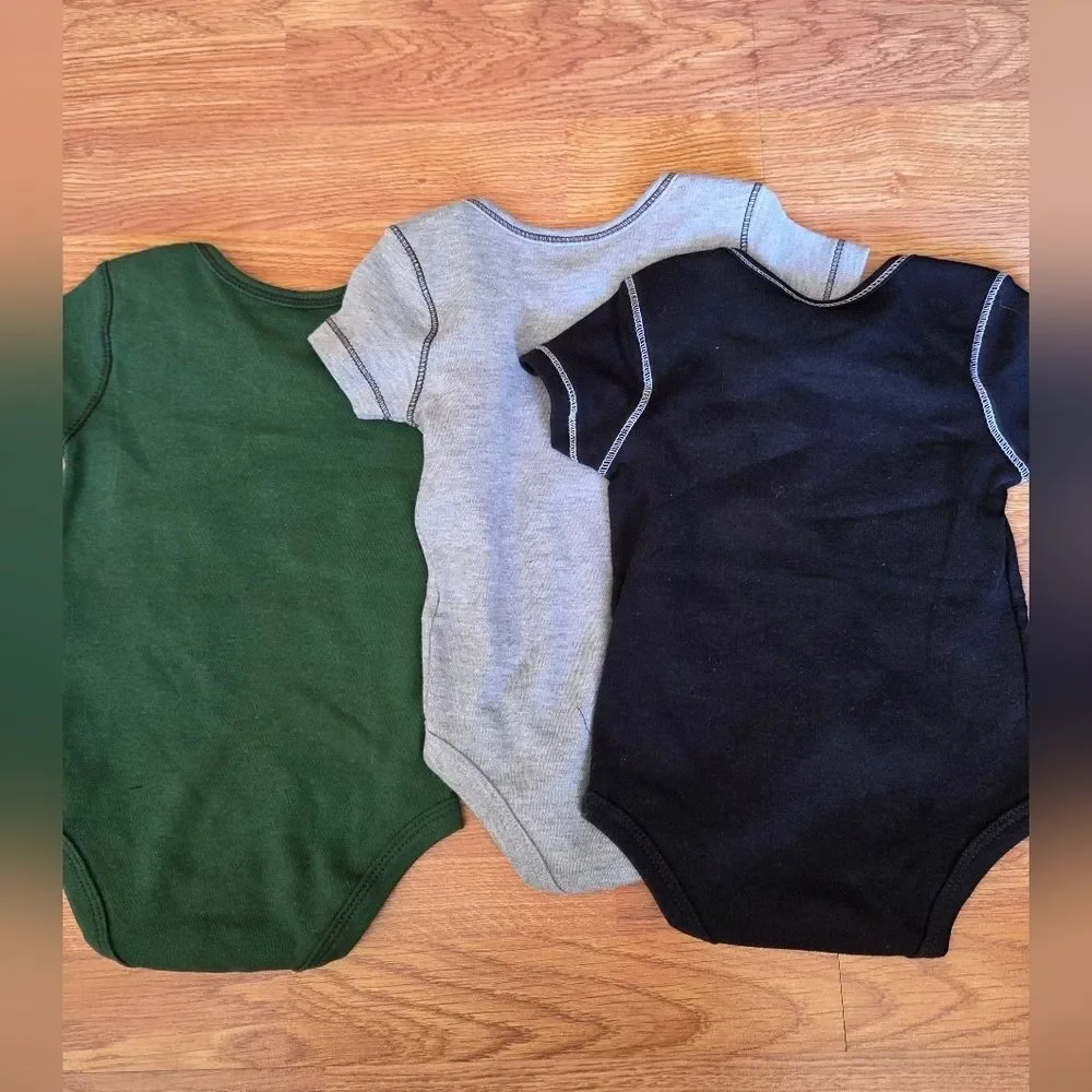 NFL NY Jets Baby Bodysuit 3pc 3-6 Months NWT 100% Cotton Football Athletic