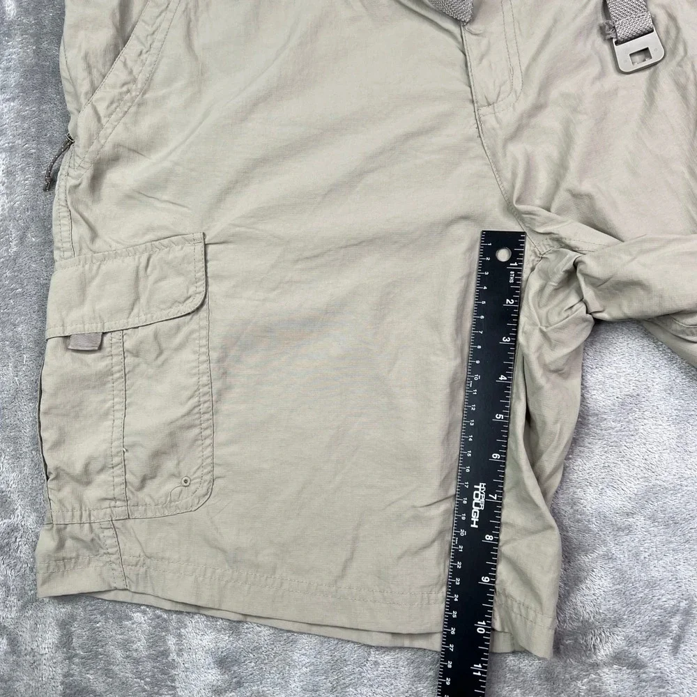 Columbia Titanium Cargo Shorts Mens XXL Tan Solid Omni-Dry Ripstop Hiking Belted
