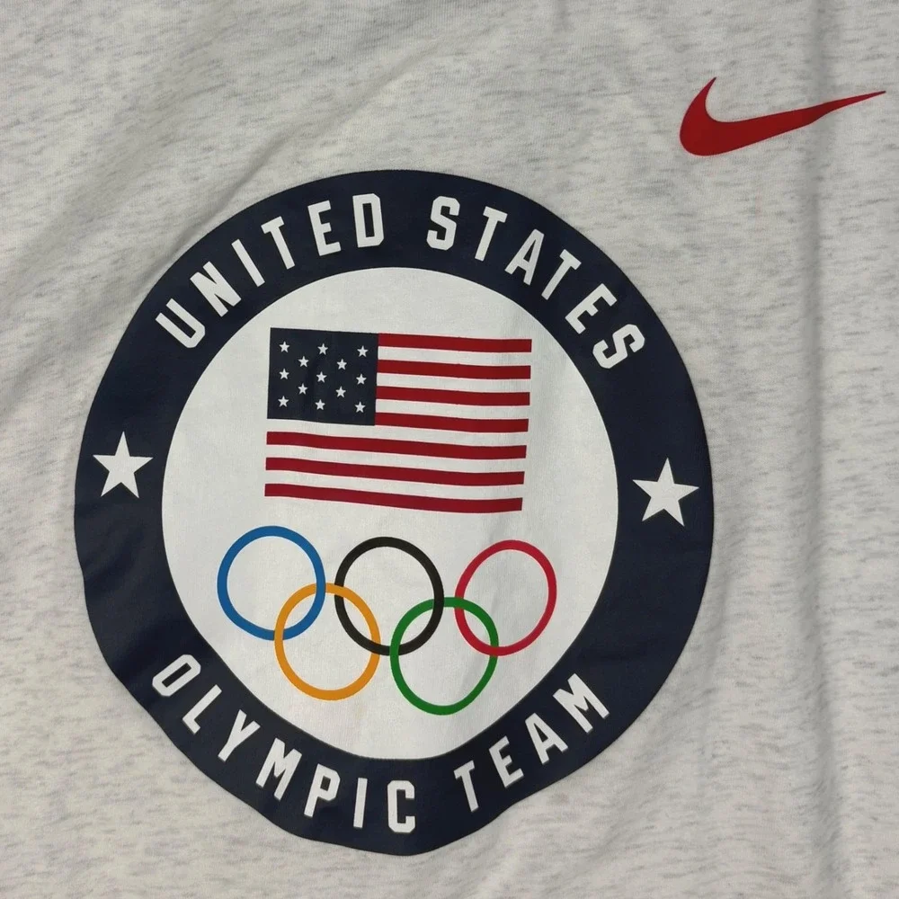 Nike US Olympic Team T-Shirt XL Grey Dri-FIT Short Sleeve Graphic Tee