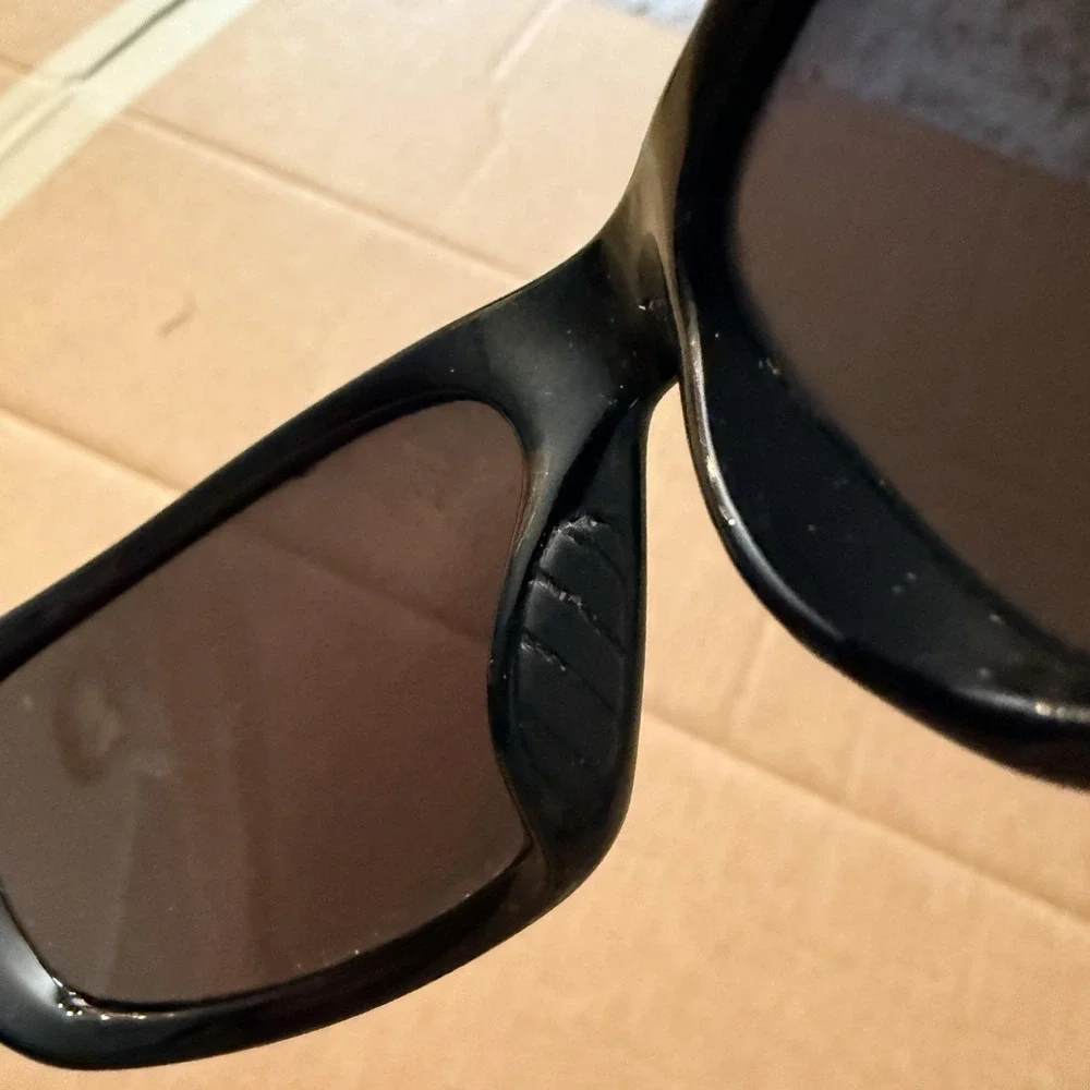 RIVBOS RB0831 Sunglasses Mens 64mm Black Gray Tinted Wrap Plastic Sport