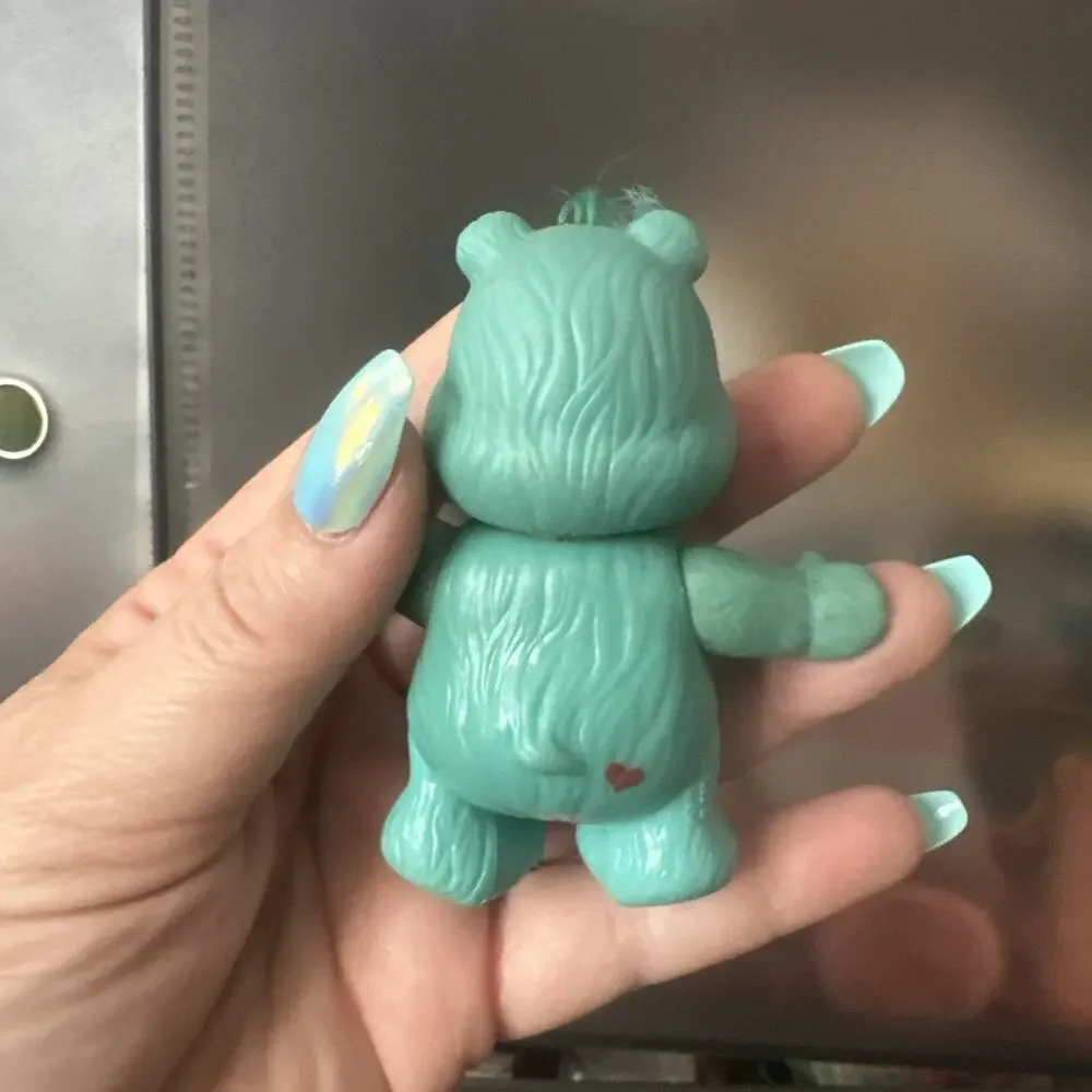 Vintage 1980s Care Bears Wish Bear Poseable Figure Green 3