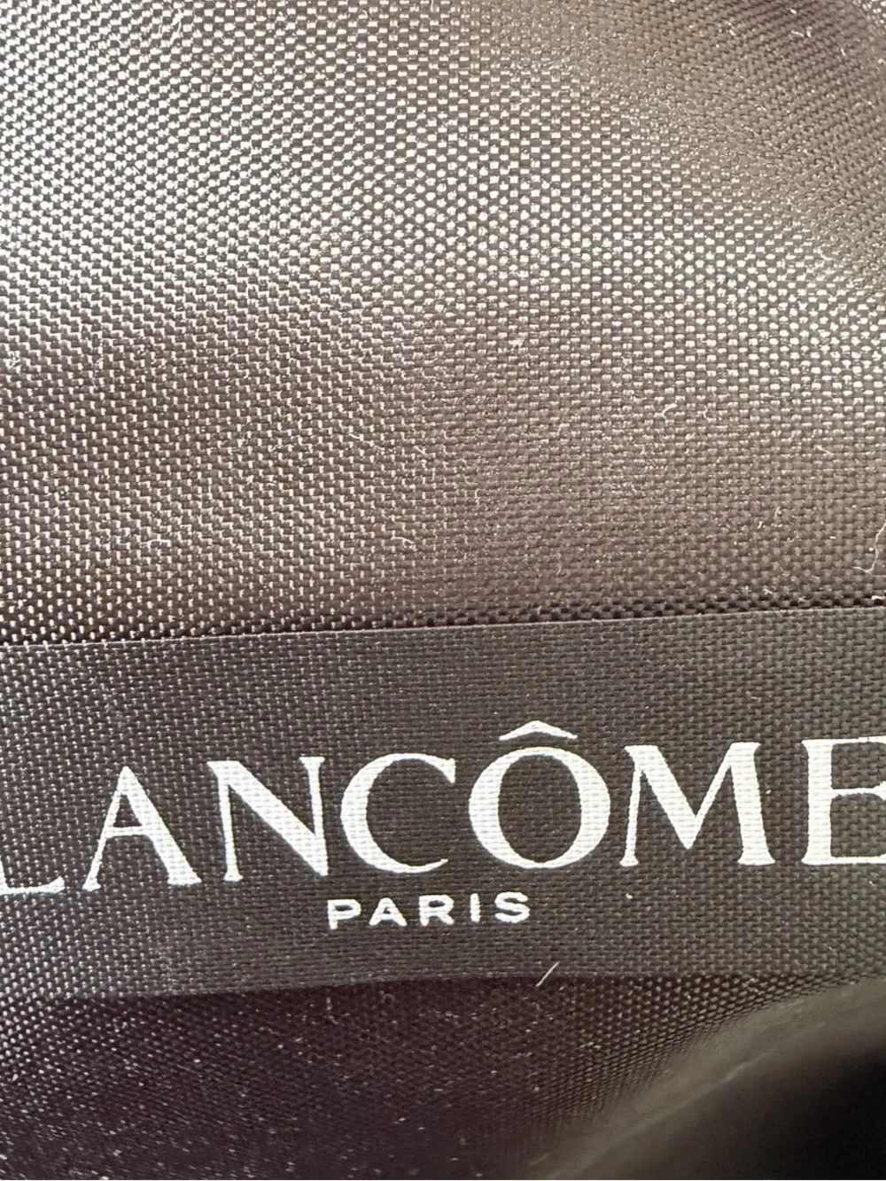 Lancôme Black Cosmetic Pouch with Gold Rose Charm