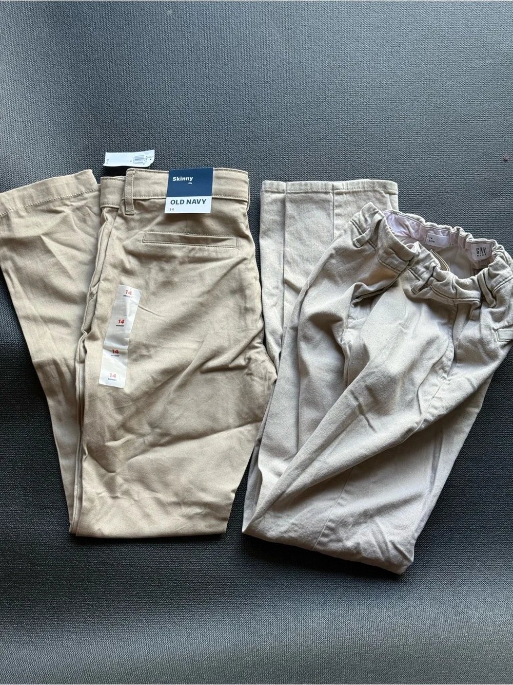 Old Navy Skinny Khaki Pants + Gap skinny pants in Beige/Tan