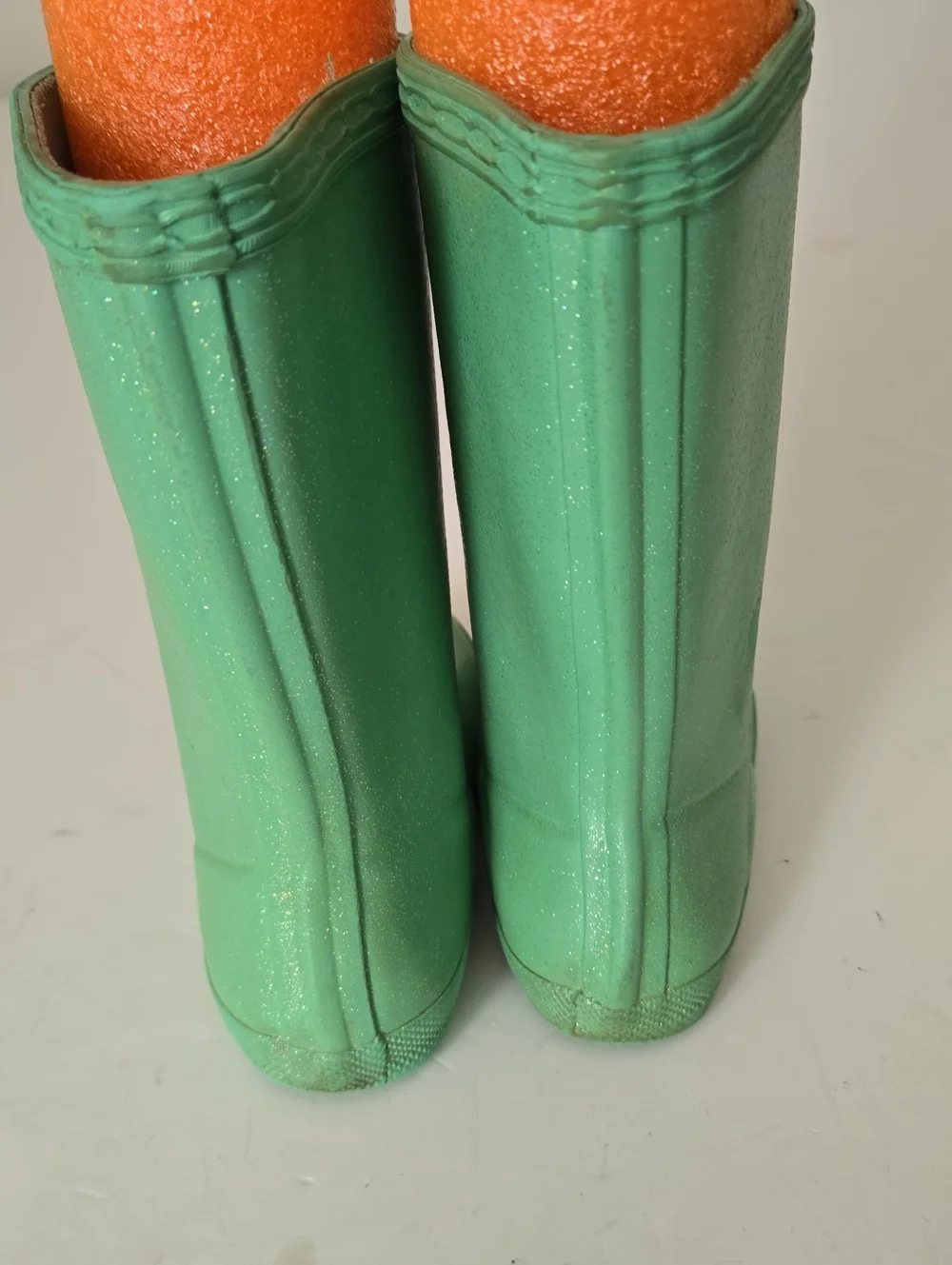 Hunter Kids Green Glitter Rain Boots Sparkle EU28 US 10 Toddler