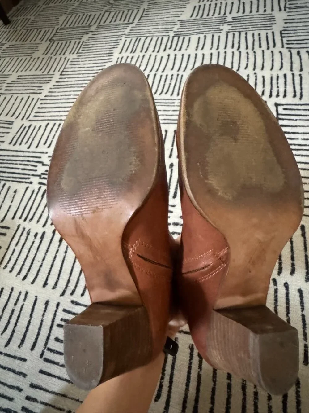 Madewell Billie Leather Booties Cognac Women's Size 9