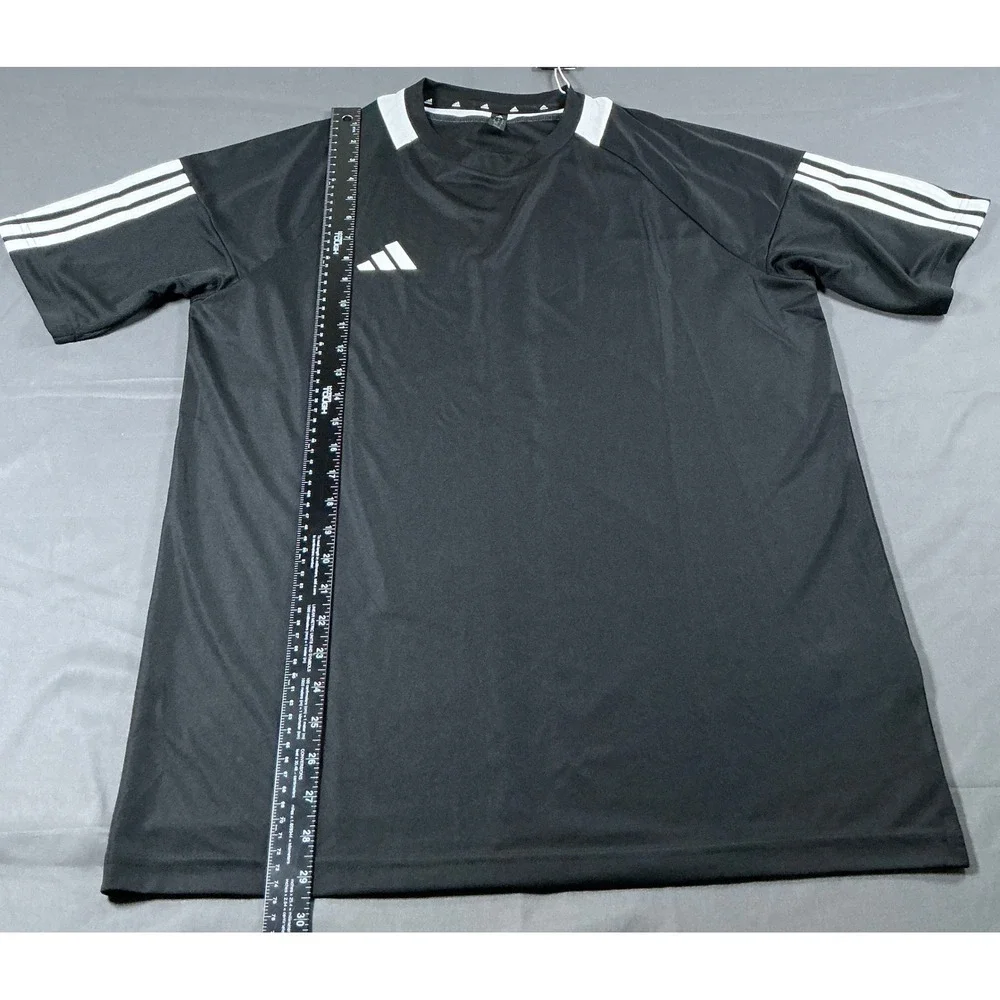 Adidas Mens Sereno 3S T-Shirt Black White AEROREADY Training Top IR7823 Size M