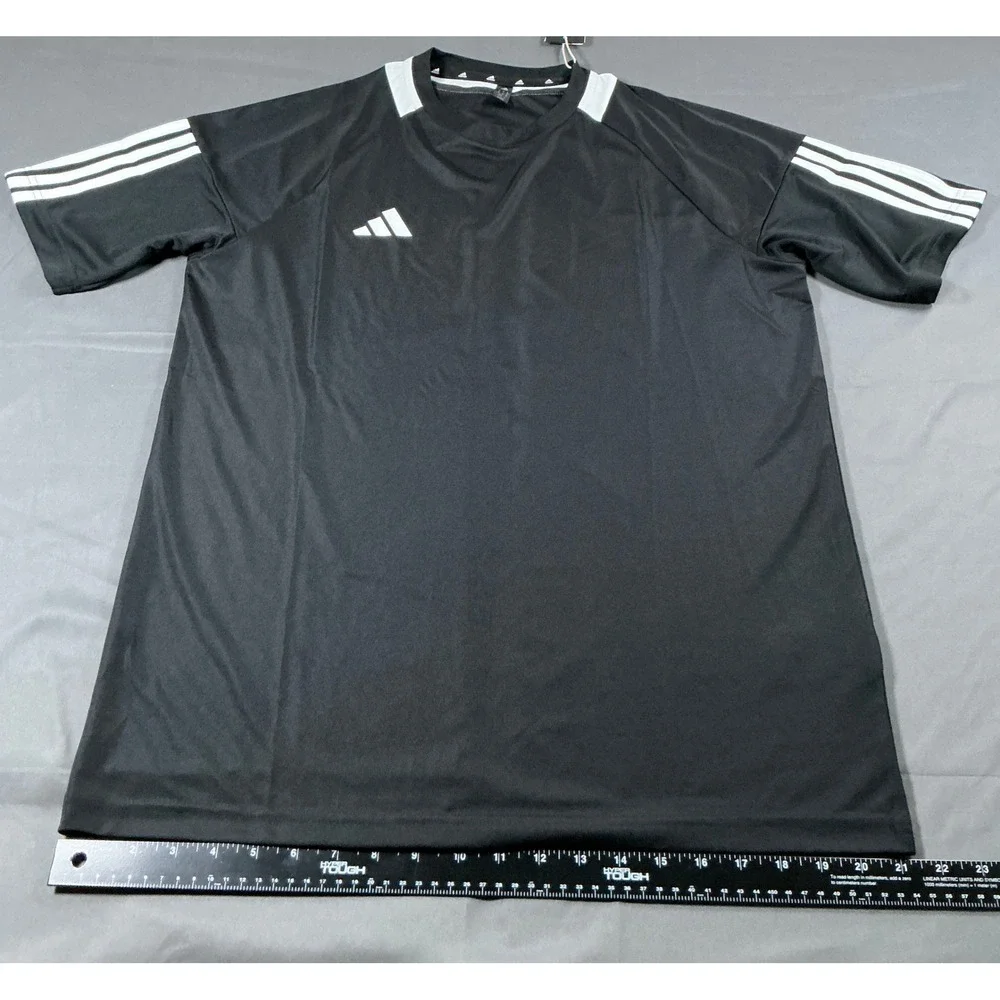 Adidas Mens Sereno 3S T-Shirt Black White AEROREADY Training Top IR7823 Size M