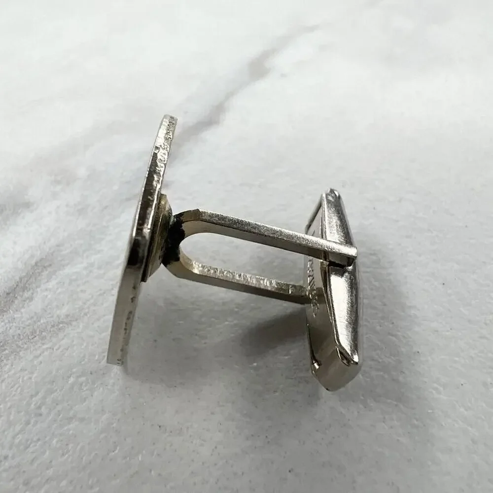 Vintage Silver Tone Square Patent 2920363 Single Cufflink