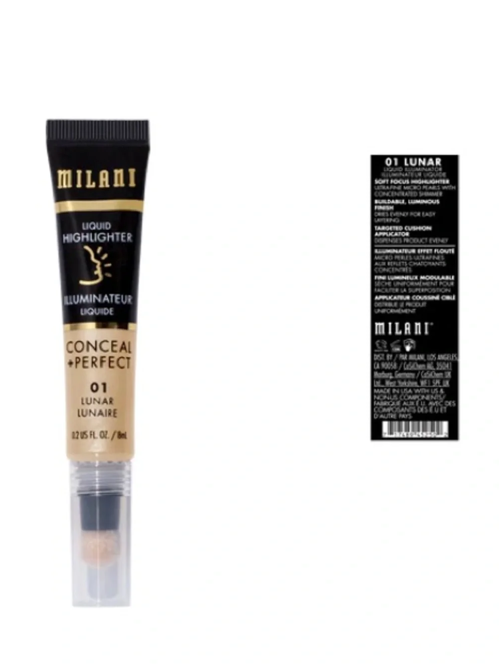 Milani Conceal + Perfect Liquid Highlighter - Lunar, NEW