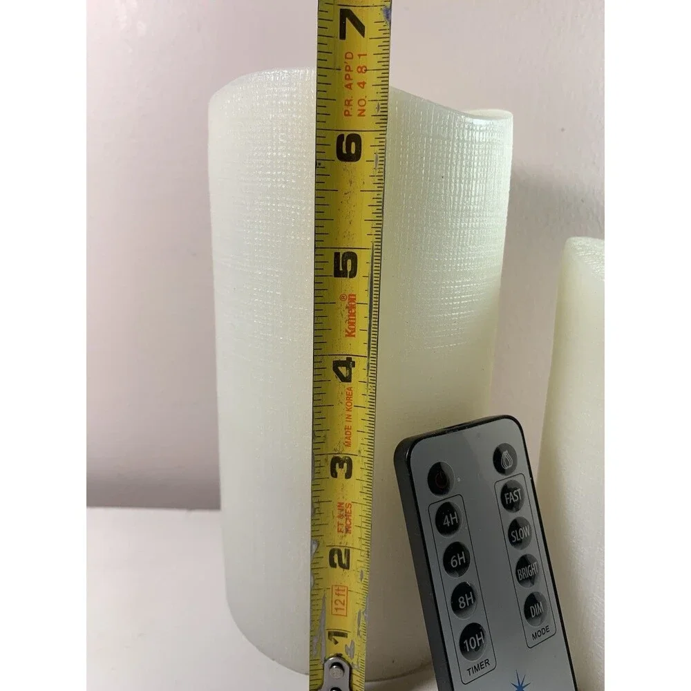 Bethlehem Lights Flameless Touch Candles With Remote 5” 6.5” Textured