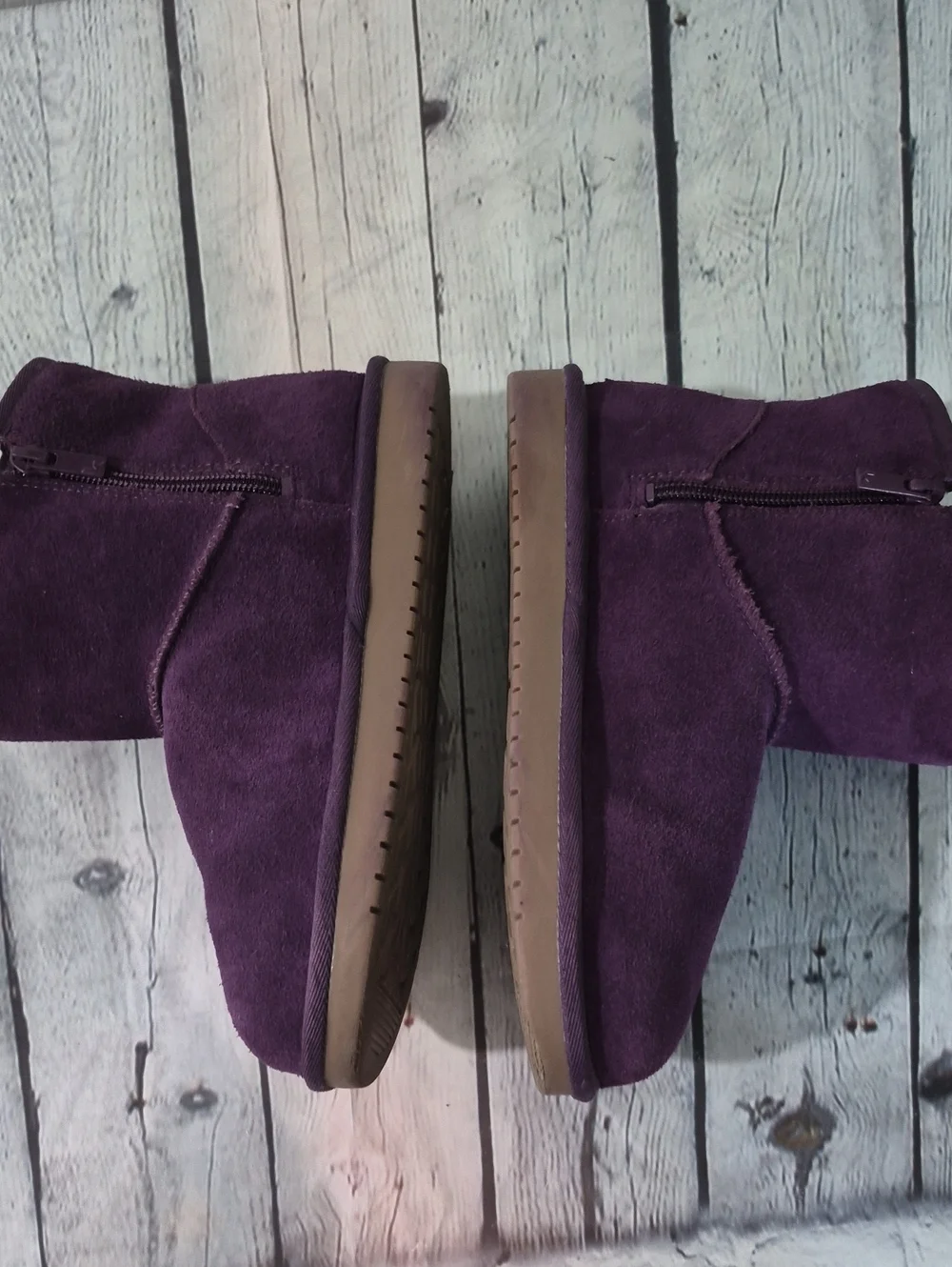 EUC Koolarburra Ugg Girl's Suede Fur Lined Bow Boots Plum Size 4