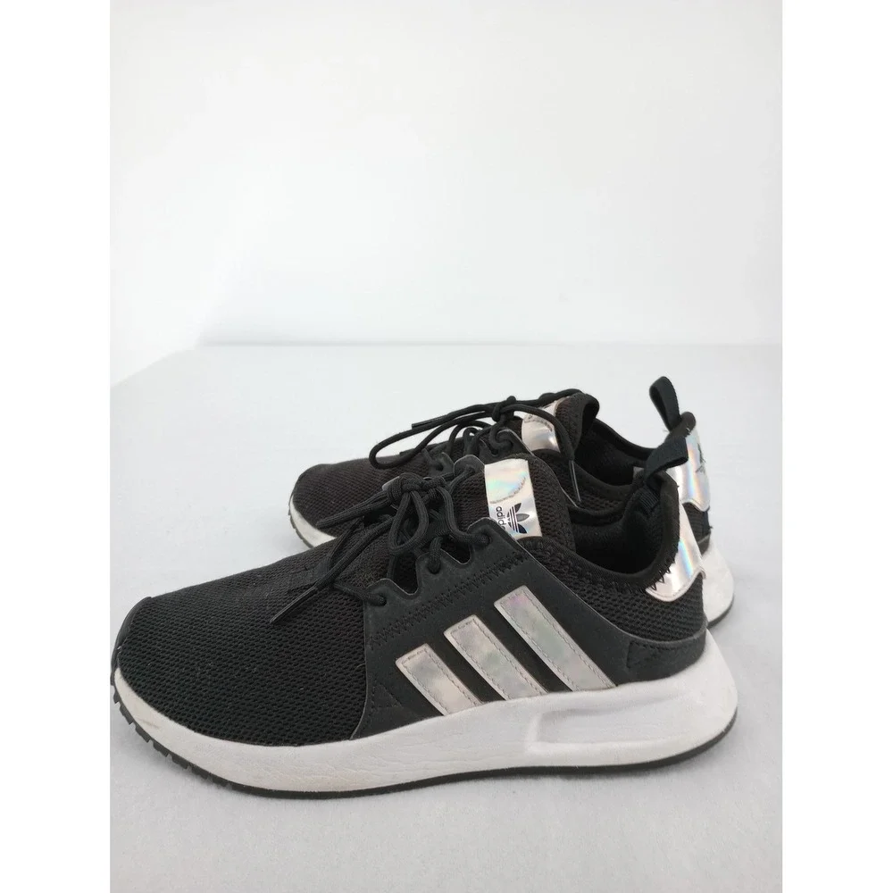 Adidas Ortholite Black & Iridescent Tennis shoes Girls Size 3.5 Youth
