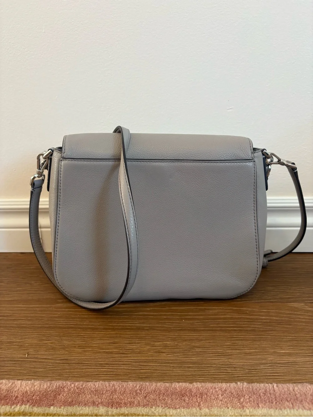 kate spade Gray Pebbled Leather Crossbody Bag