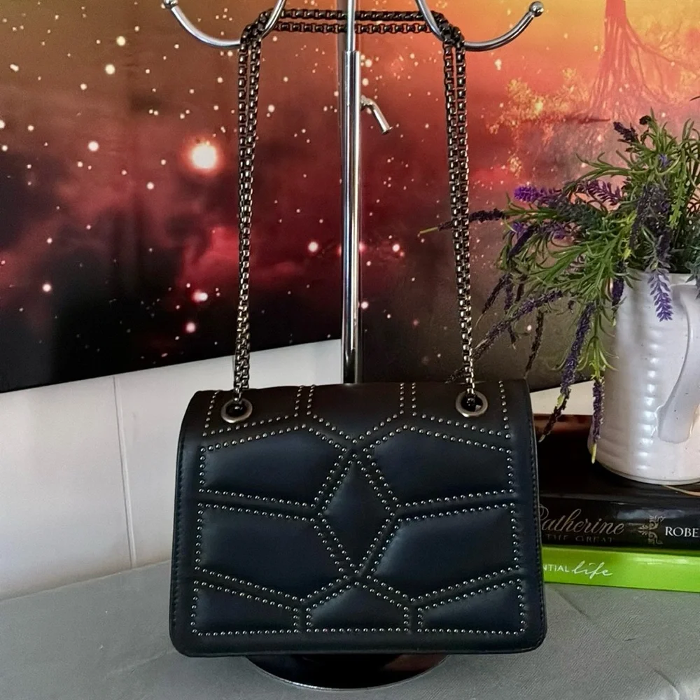 Black Studded Handbag/Crossbody