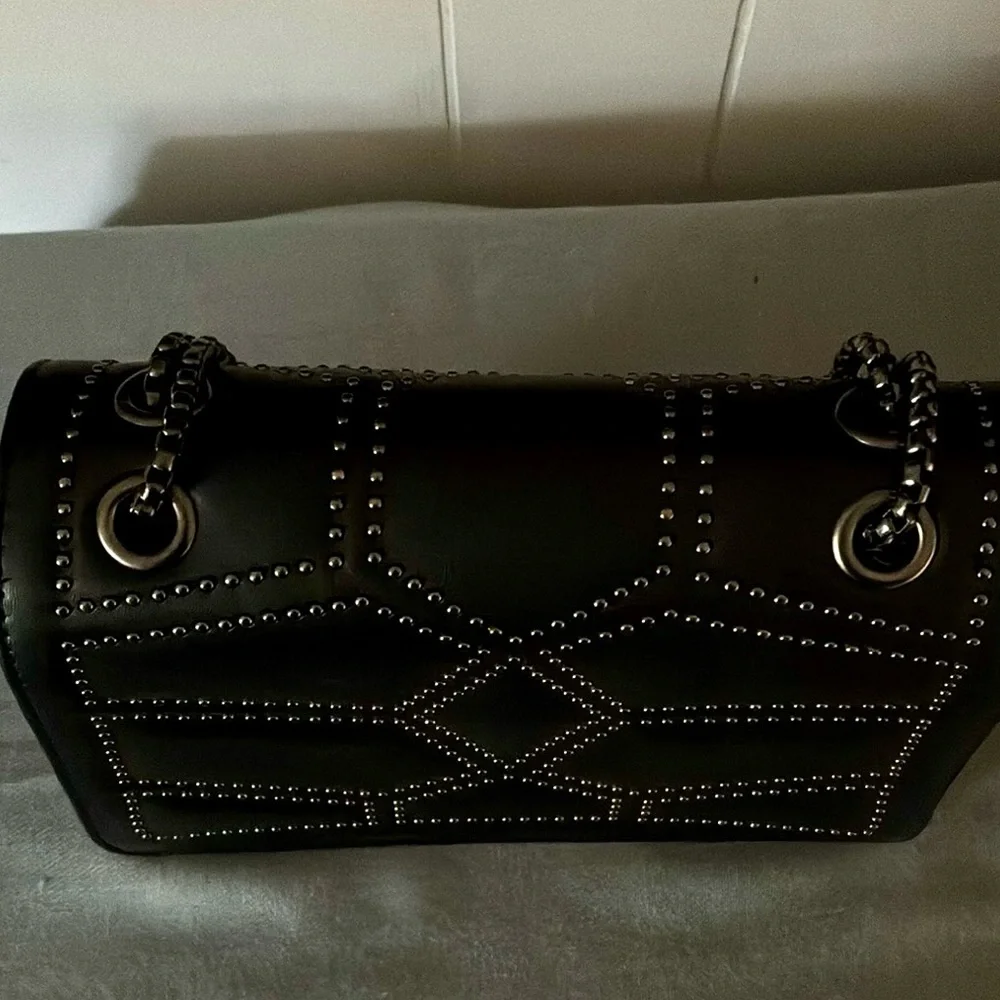 Black Studded Handbag/Crossbody