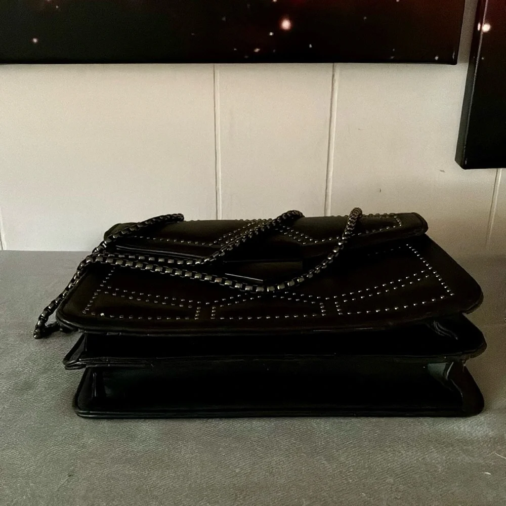 Black Studded Handbag/Crossbody