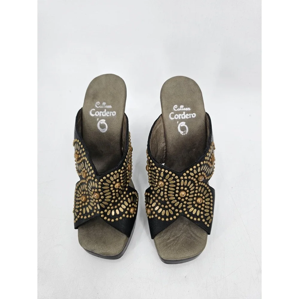 Calleen Cordero Studded Leather Hand Carved 4