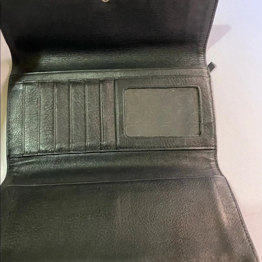Coach black leather