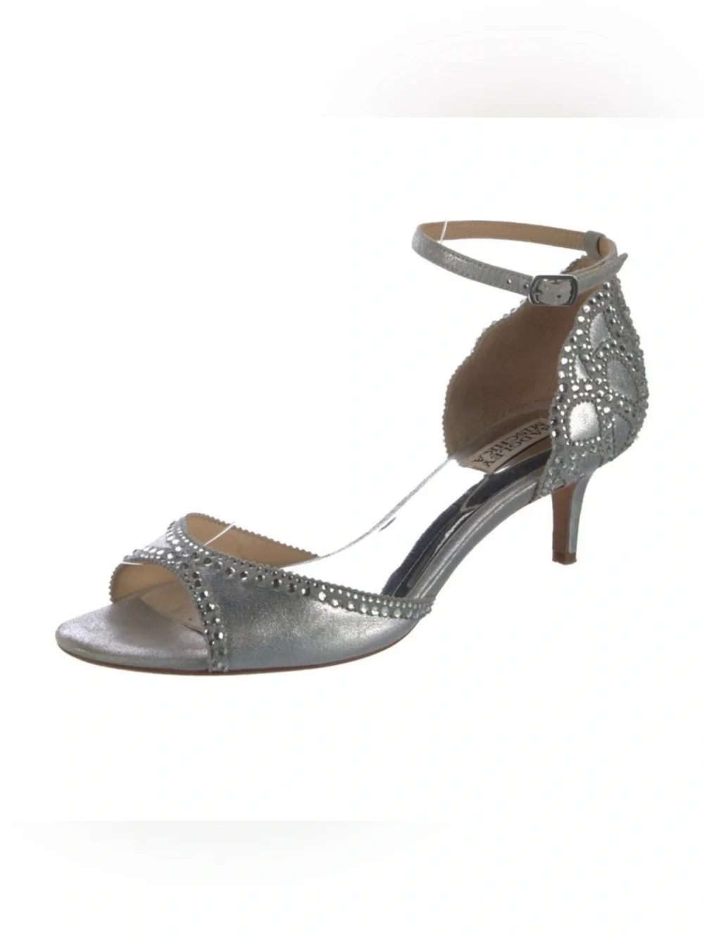 Badgley Mischka Silver Heels