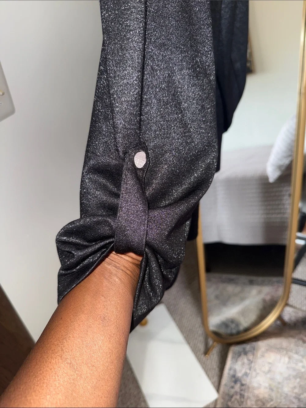 89th & Madison Black Shimmery Open Blazer