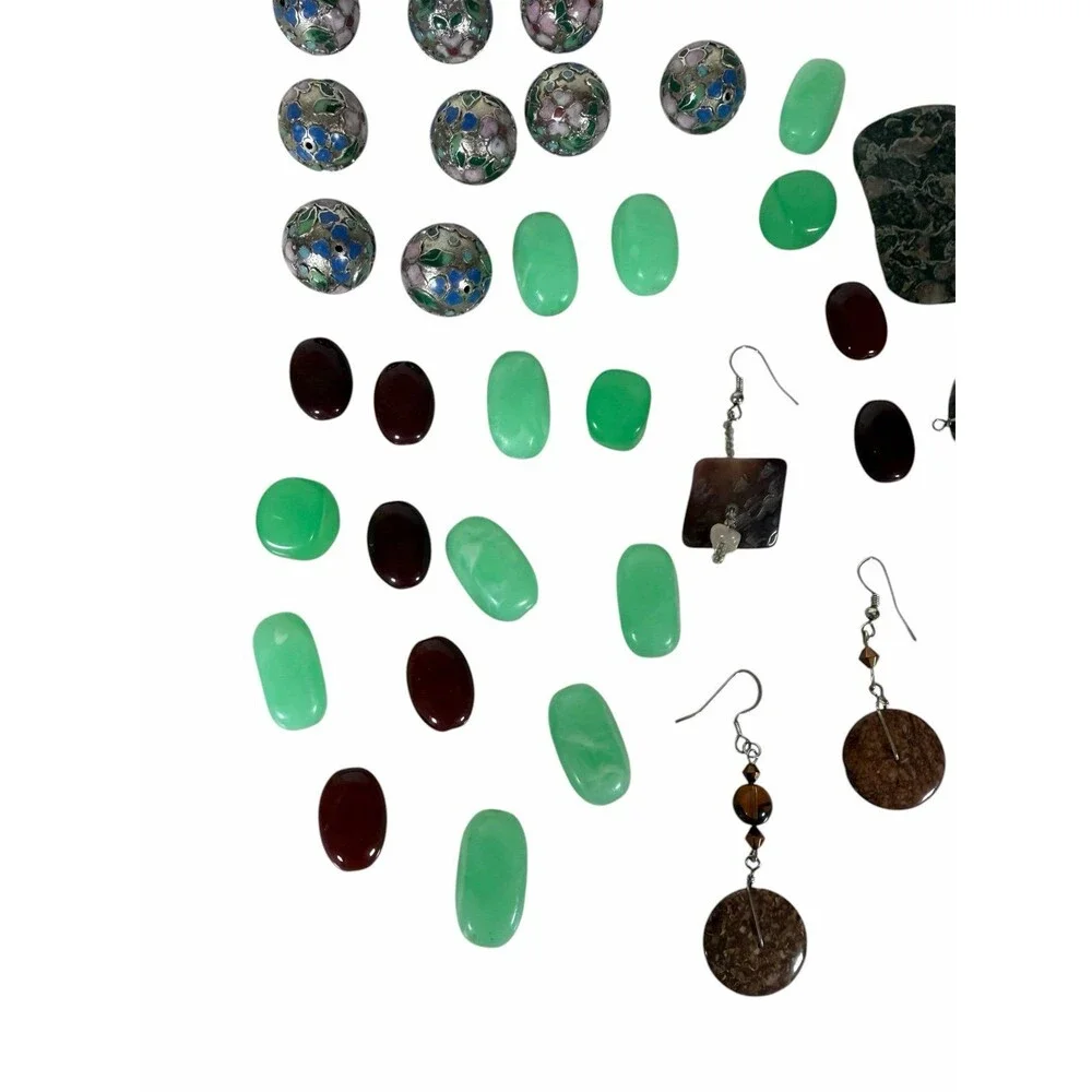 Lot of assorted beads and earrings for Jewelry Making