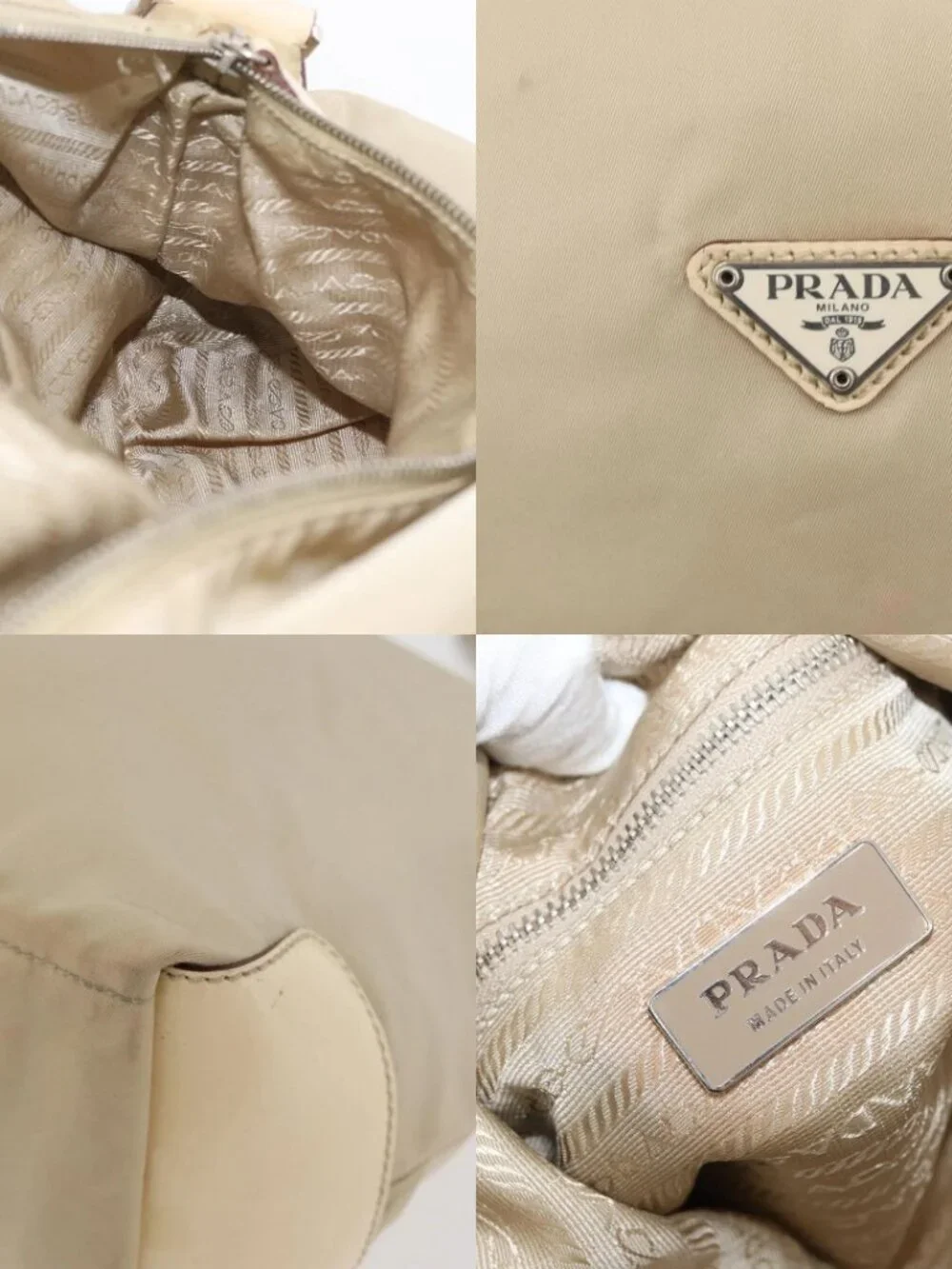 Prada brand	prada color	beige