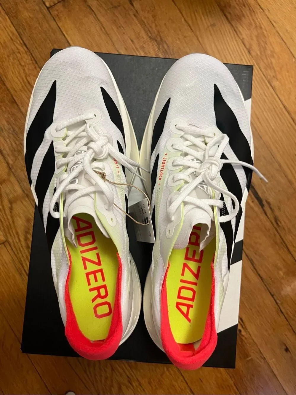 Adidas Adizero Adios Pro 4 Running Shoes Men’s Size 8 White/Black JR1094 NWT