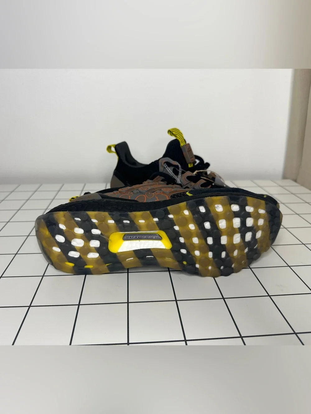 Adidas Boost Fortnite Collab Men's Black Sneakers with Neon Yellow Accents 8M