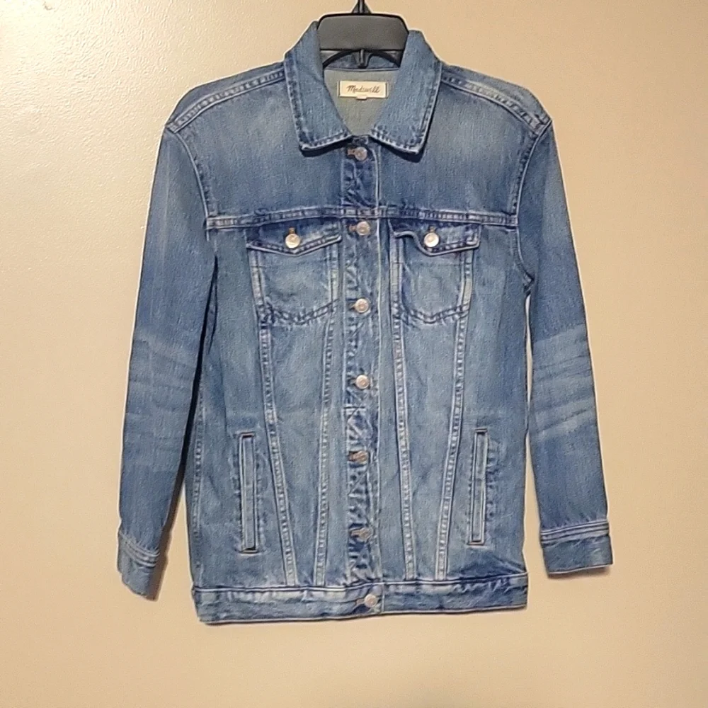 Madewell‎ Stretch Blue Denim Classic Jean Jacket XXS Trucker Style Fitted