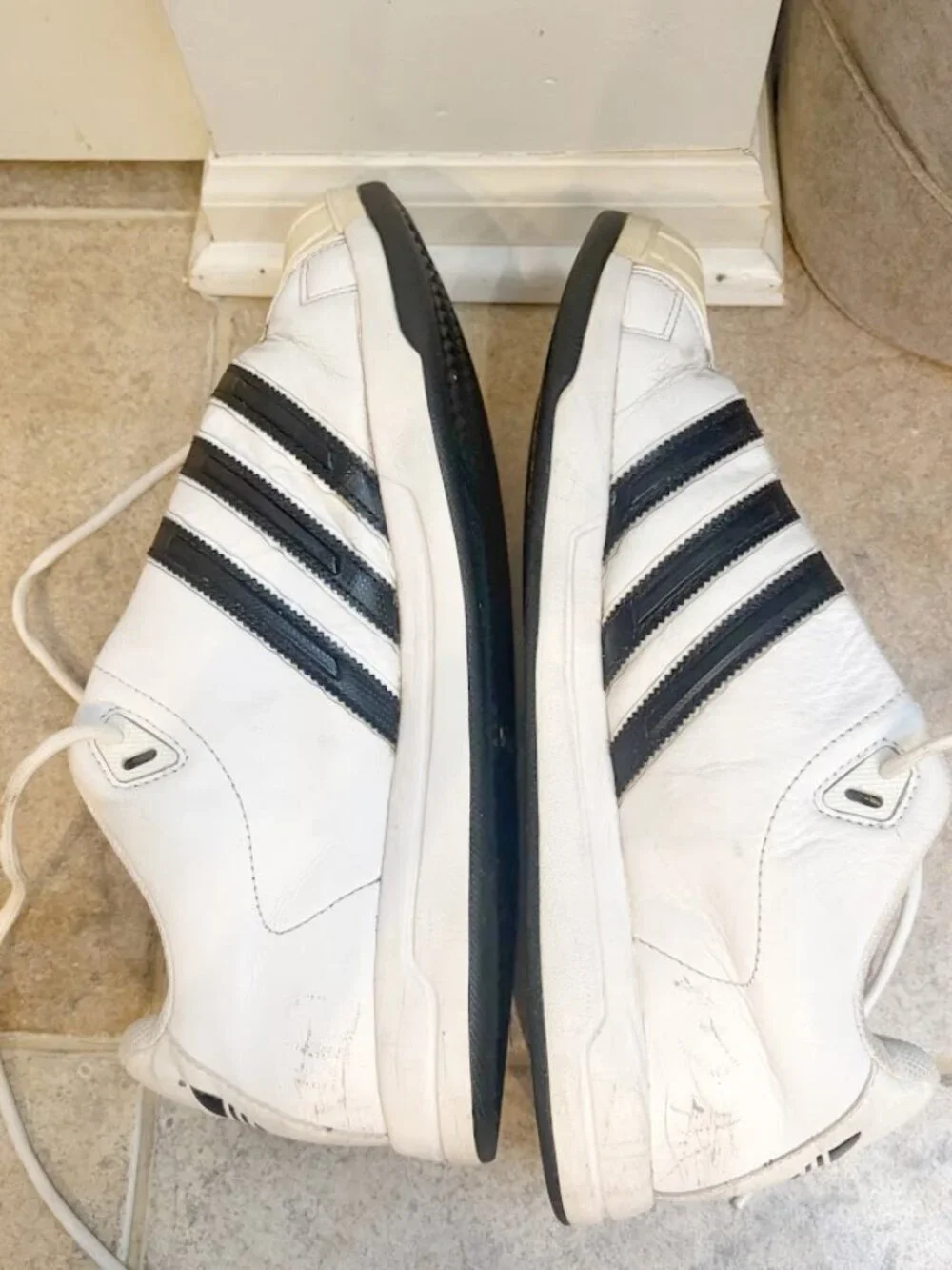 Adidas Superstar Leather Vintage Lace Up Low Top Shell Toe Sneakers