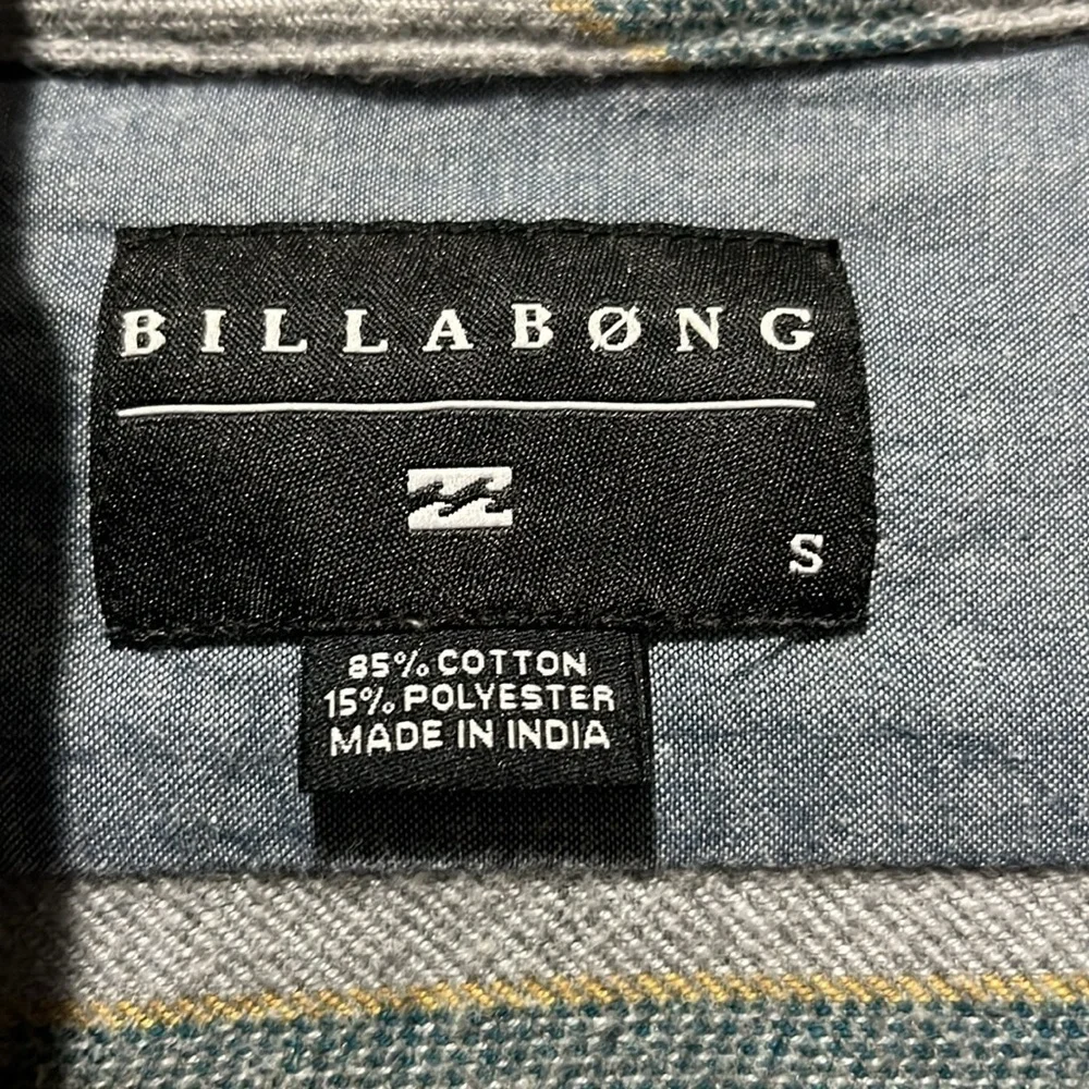 Men's Striped Hooded Jacket Button Down Gray‎ Blue Sz Small Casual