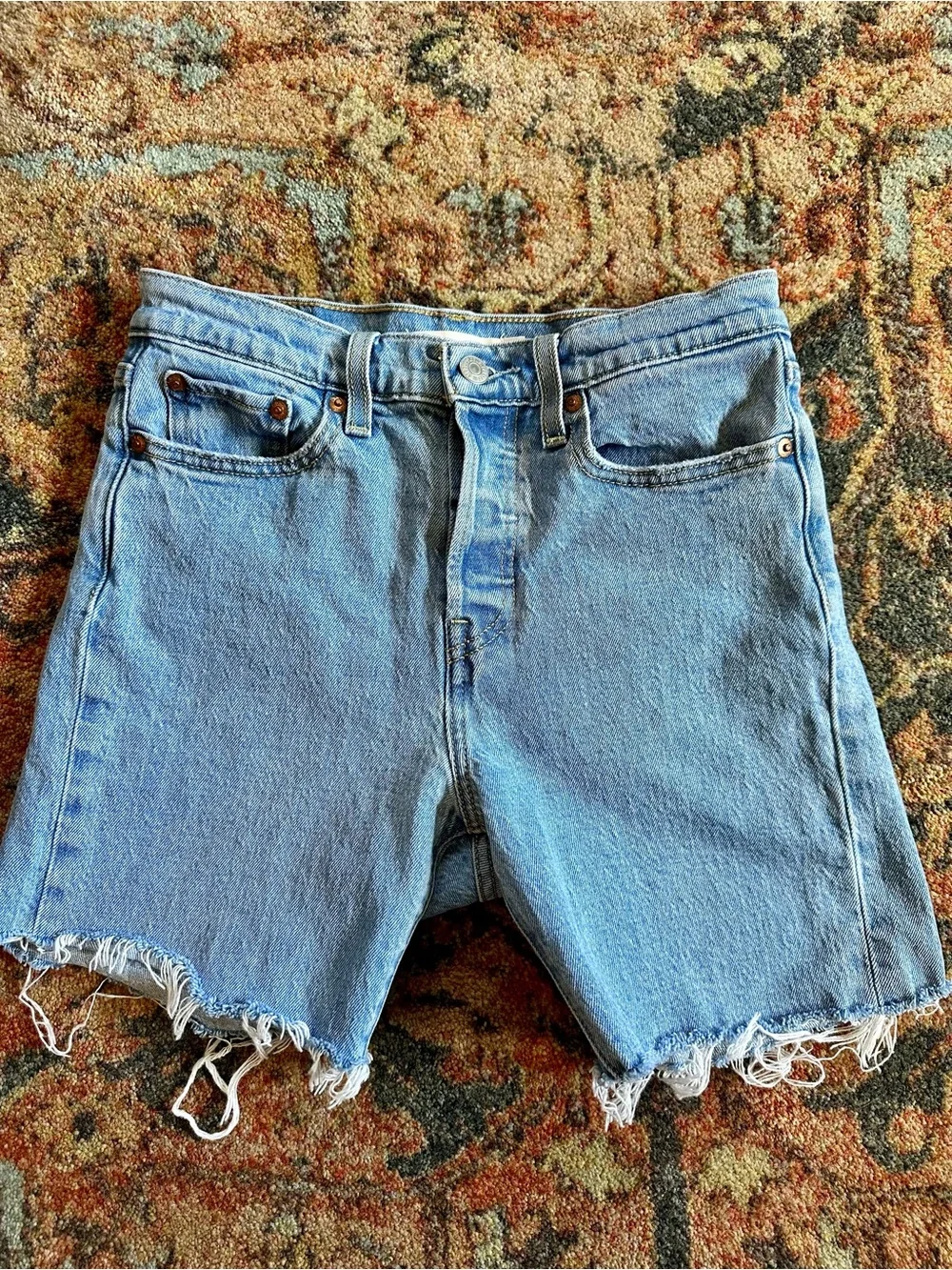 Levi's Light Blue Wedgie Denim Shorts