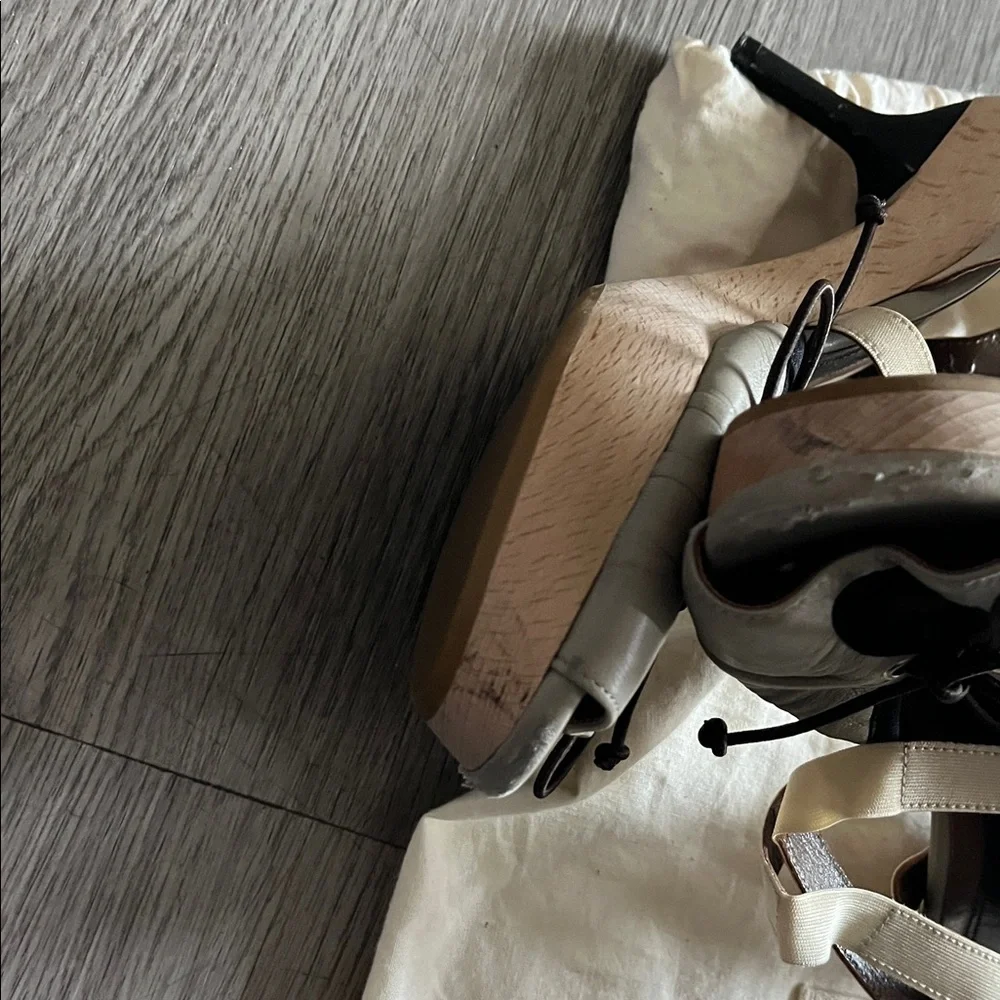 Vintage Marni Beige and Gray Platform Heels! Used a few times.