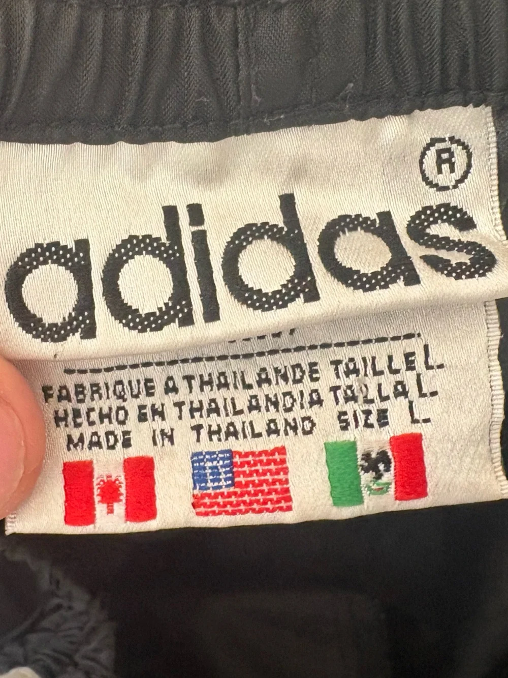 Vintage Adidas 90s Tearaway Black/White Track Pants Mens Large Baggy Sporty